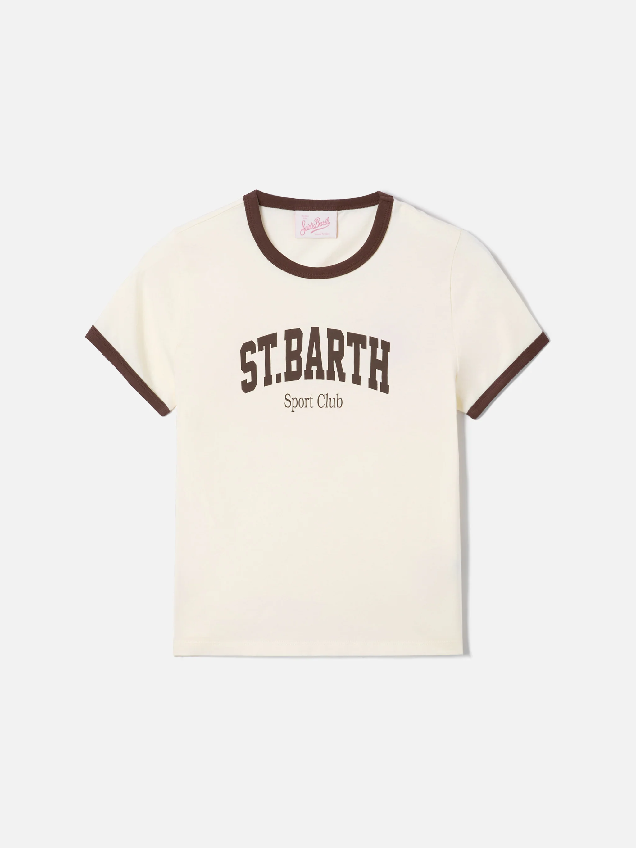 T-shirt Emilie String bianca con stampa Sport Club - Image 4