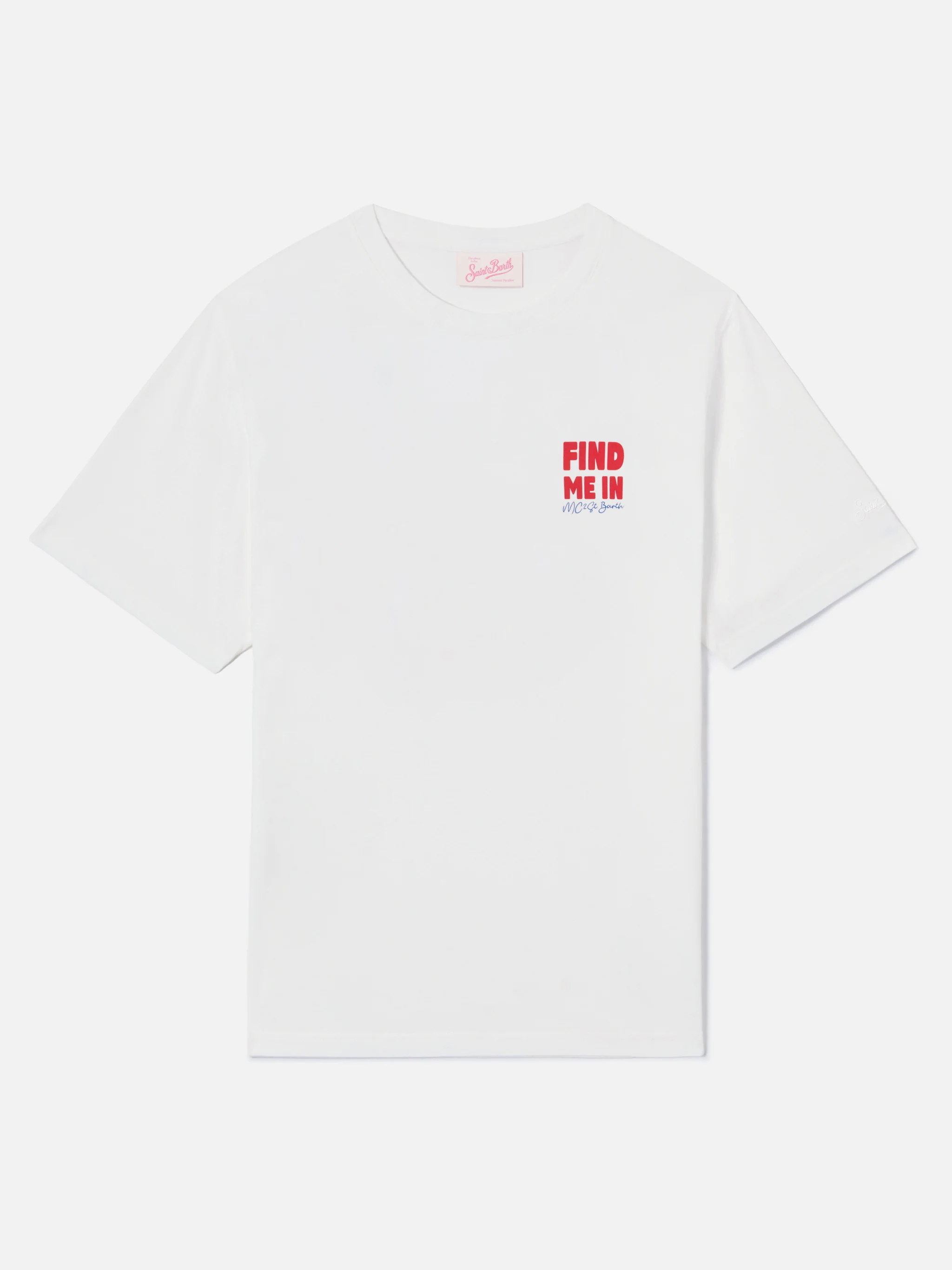 T-shirt Emilie bianca con stampa Find Me in Vacation - Image 4