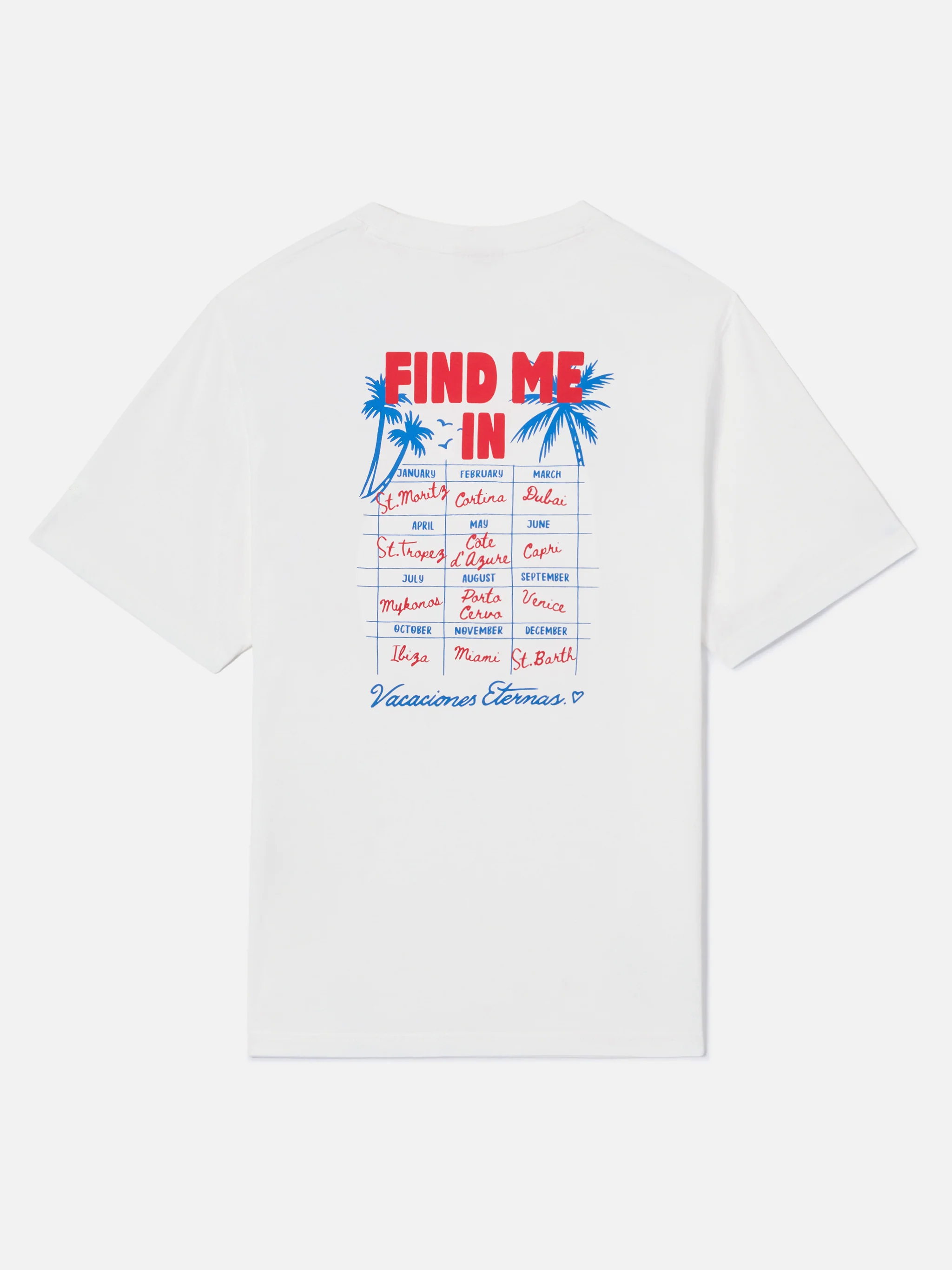 T-shirt Emilie bianca con stampa Find Me in Vacation - Image 5