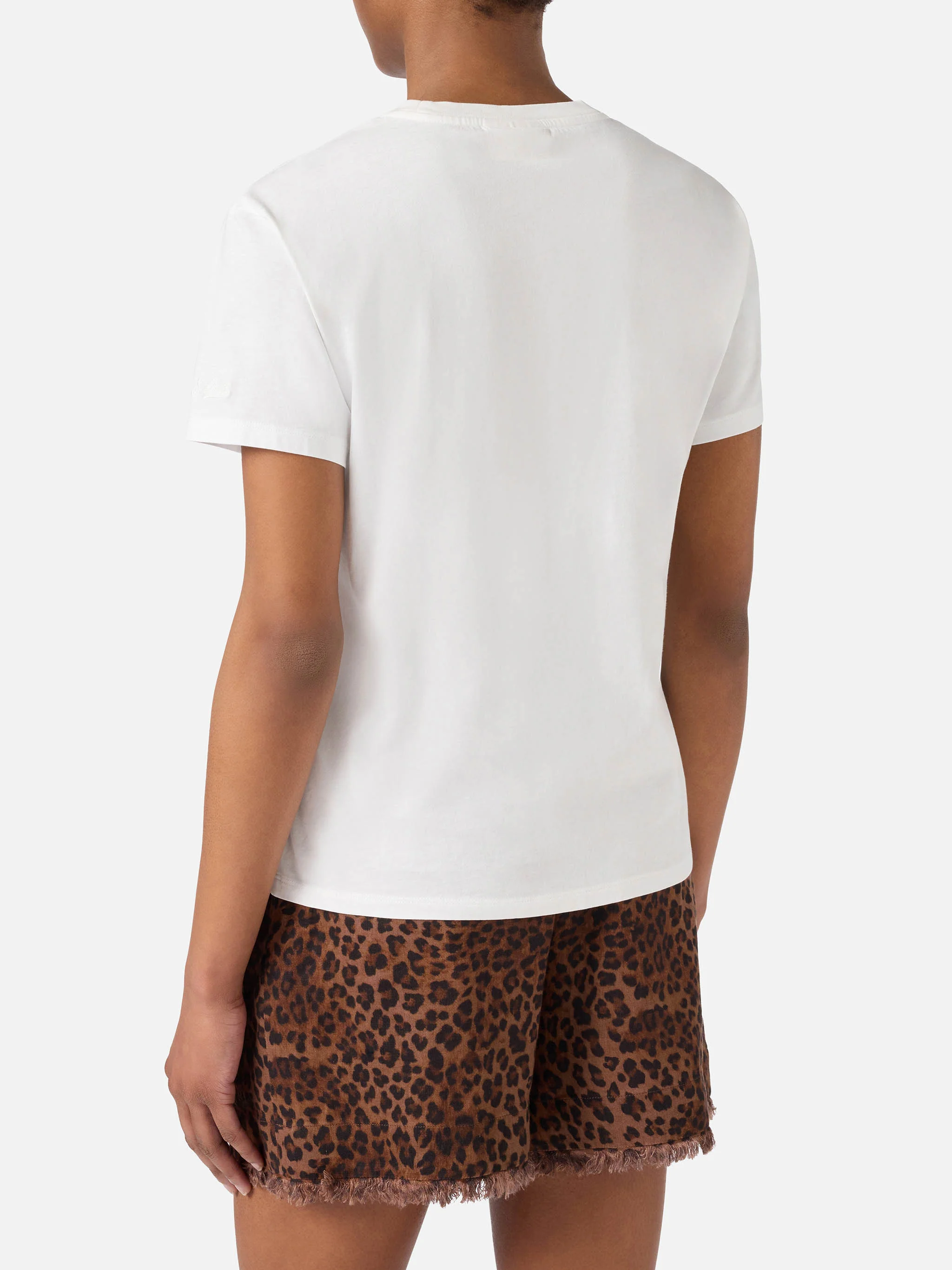 T-shirt Emilie bianca con ricamo Gin-namorata - Image 3