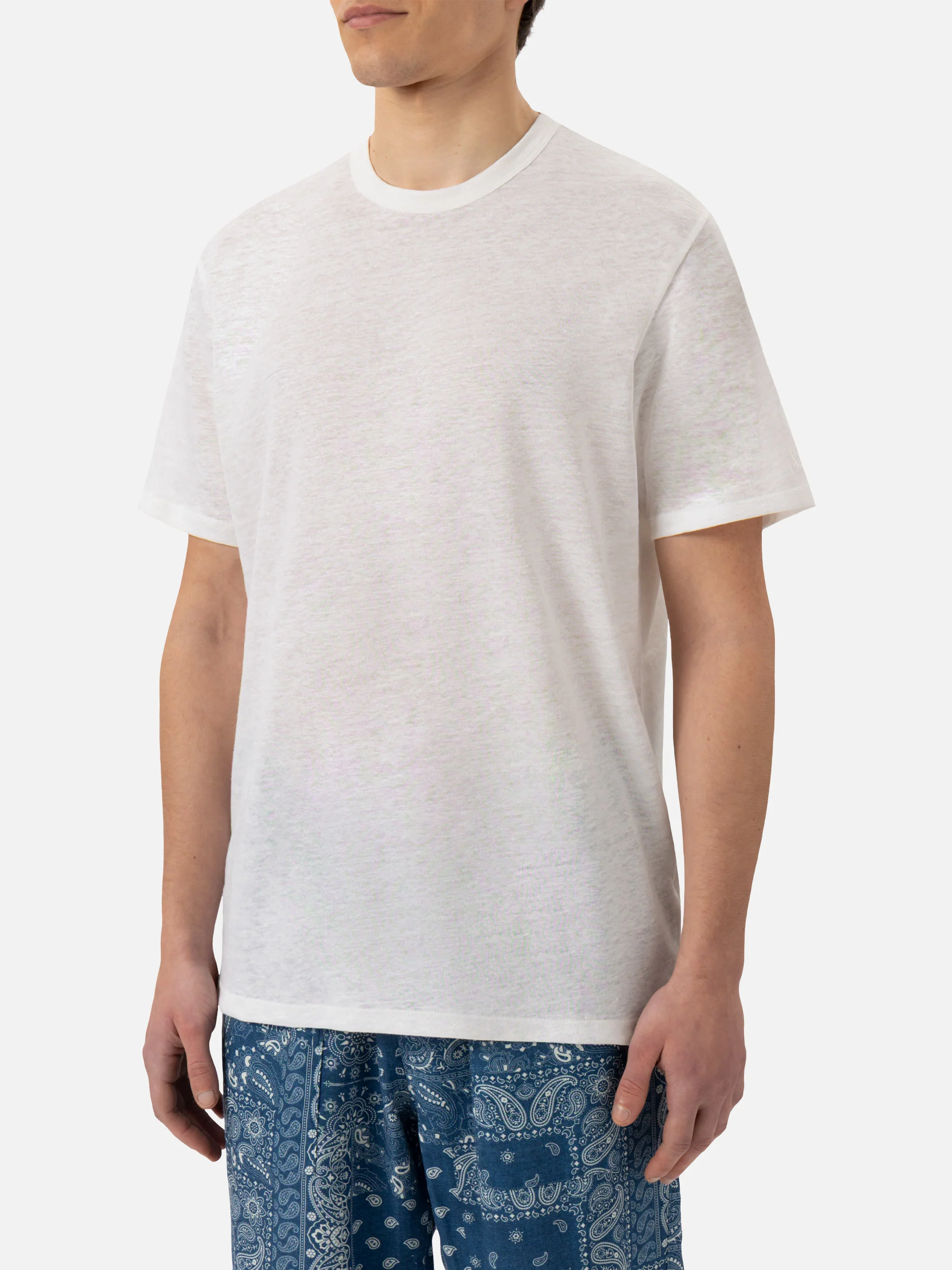 Tshirt Ecstasea in jersey di lino bianca - Image 2