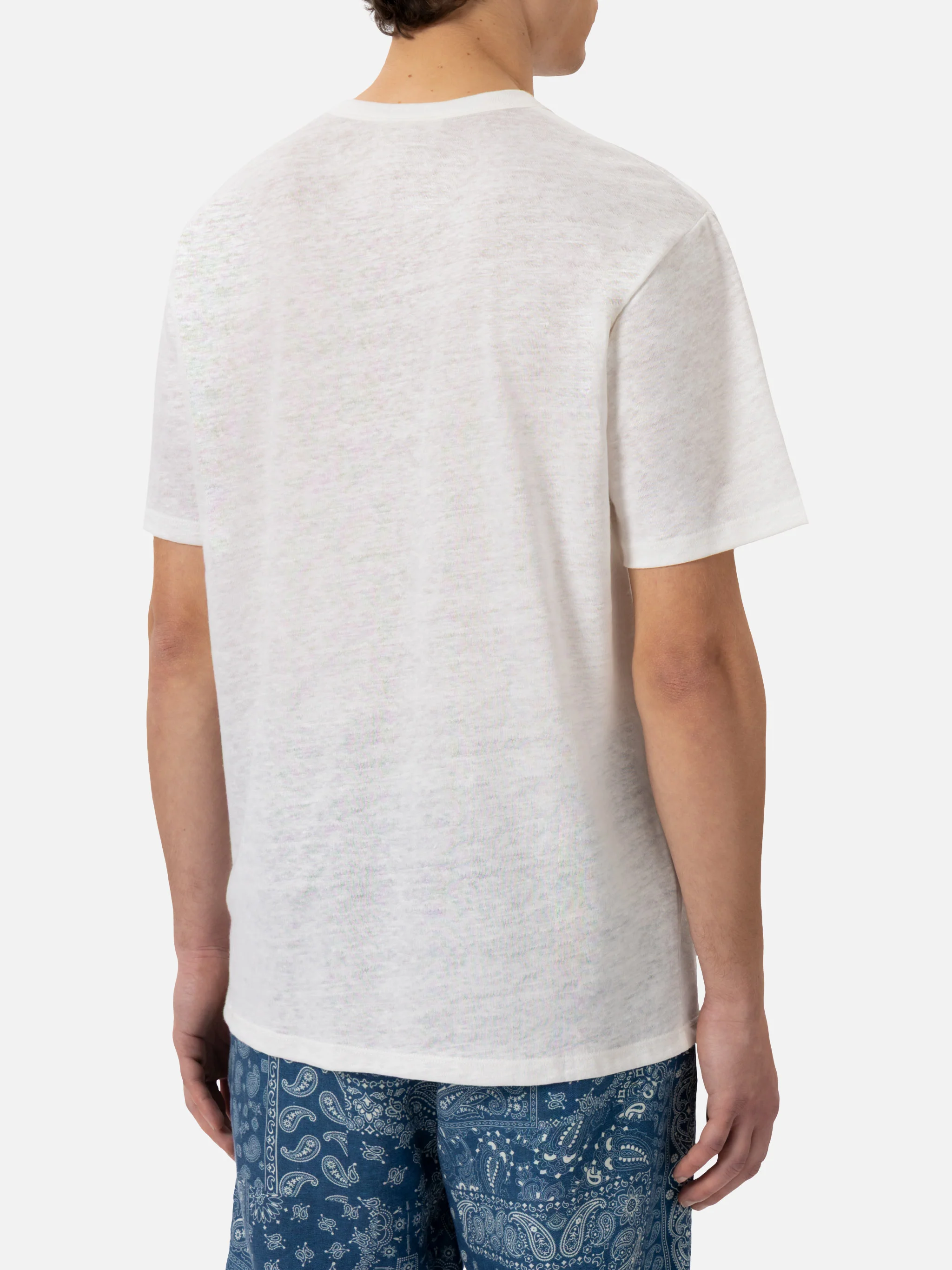 Tshirt Ecstasea in jersey di lino bianca - Image 3