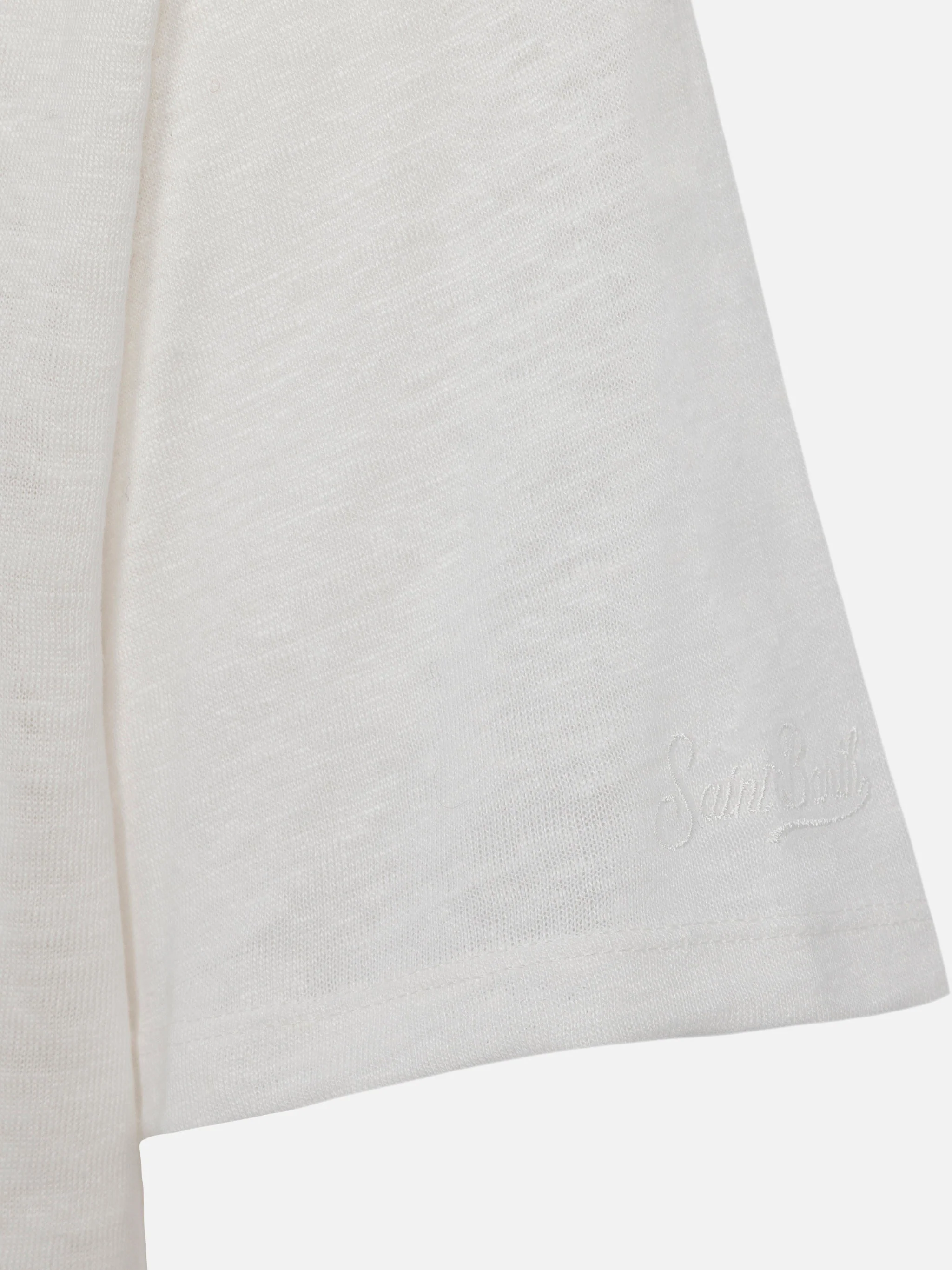 Tshirt Ecstasea in jersey di lino bianca - Image 5