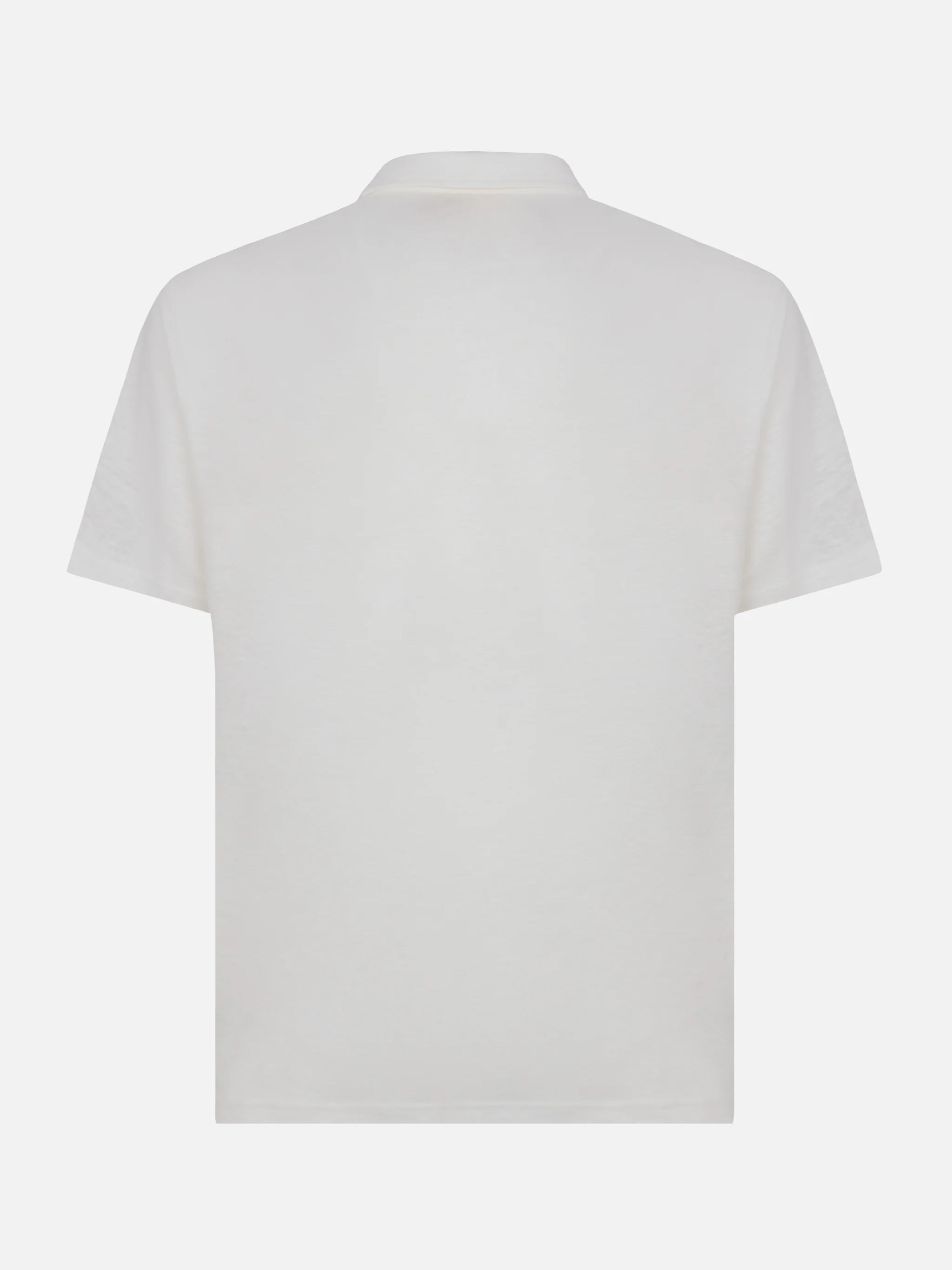 Polo senza bottoni in lino bianco Fraser - Image 5