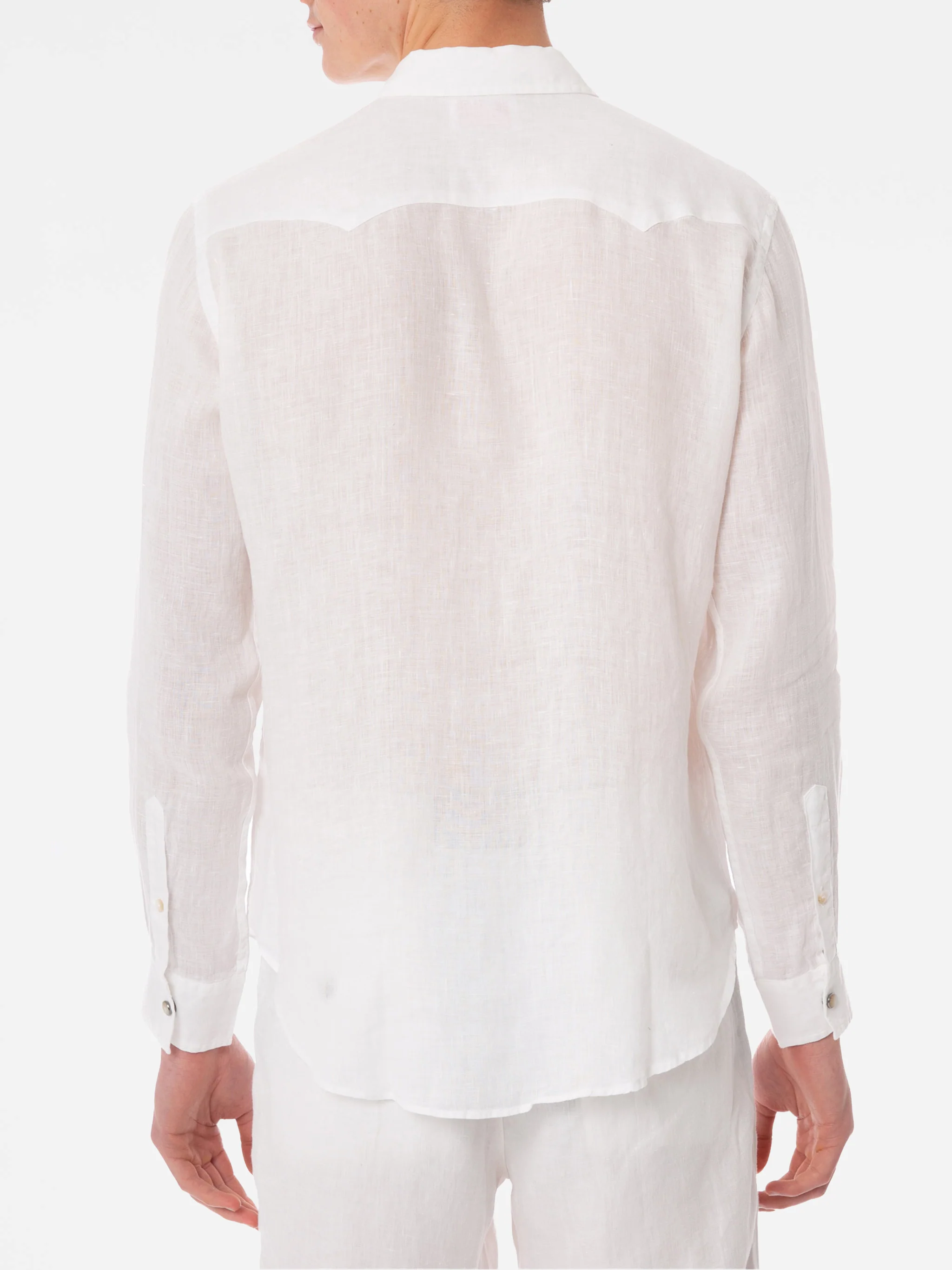Camicia Greg in lino bianca - Image 2
