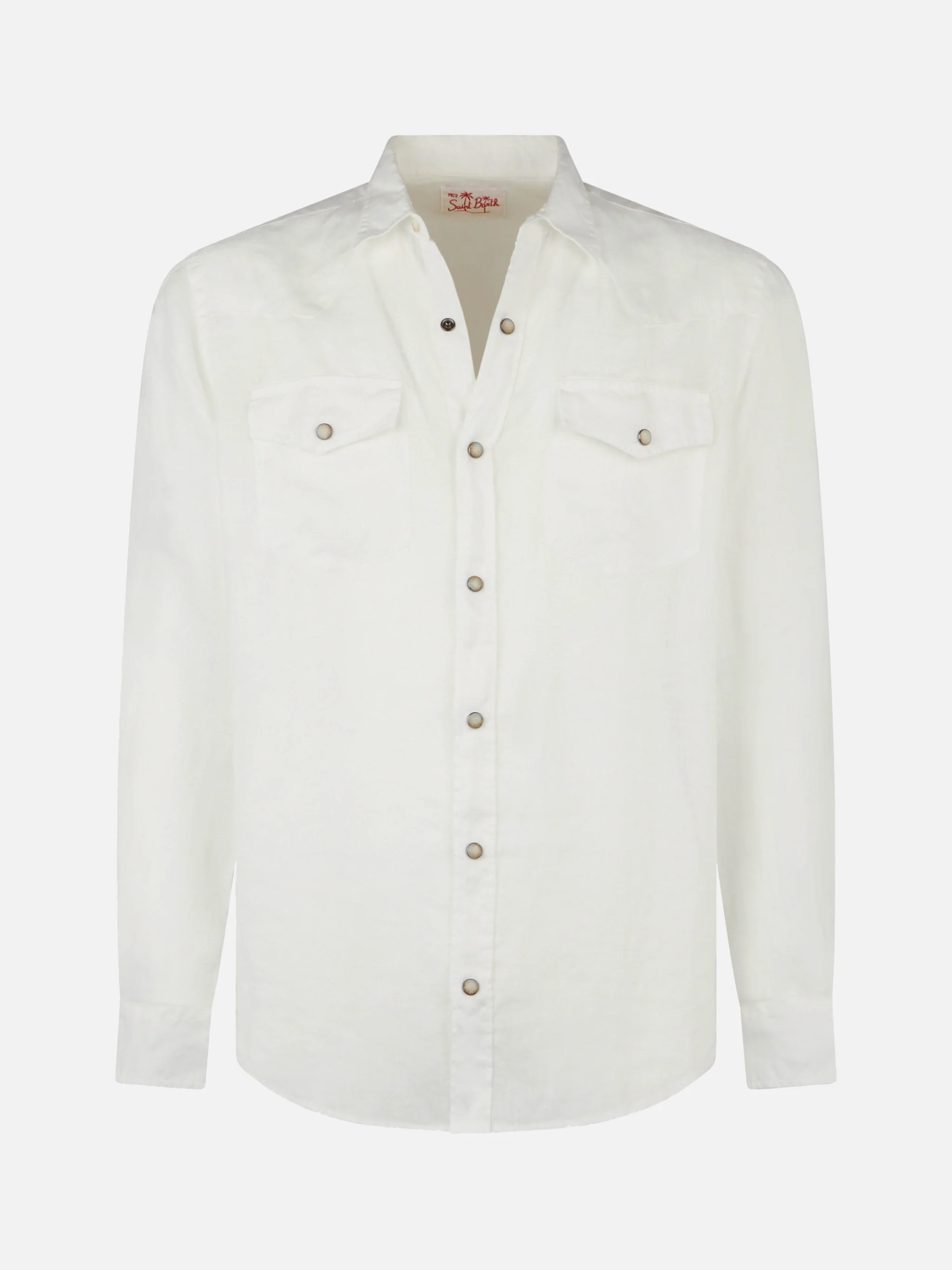 Camicia Greg in lino bianca - Image 4