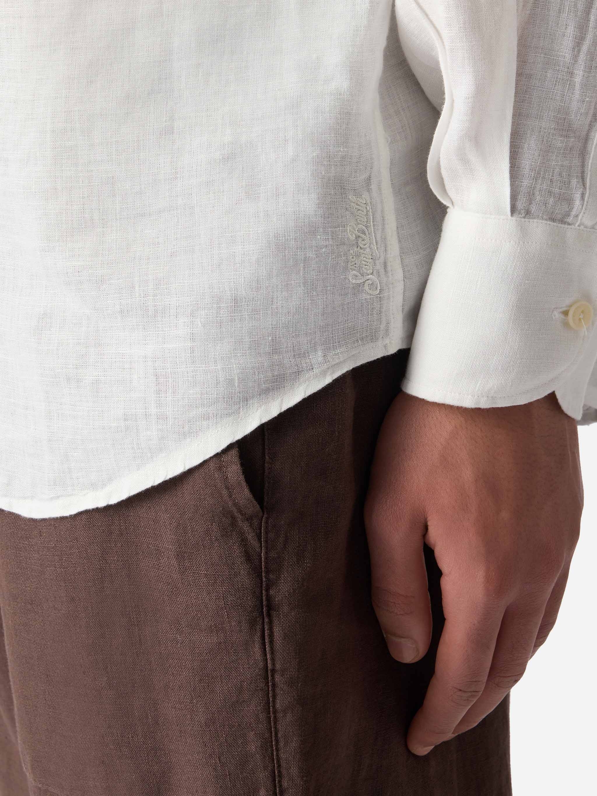 Camicia Pamplona in lino bianco - Image 2
