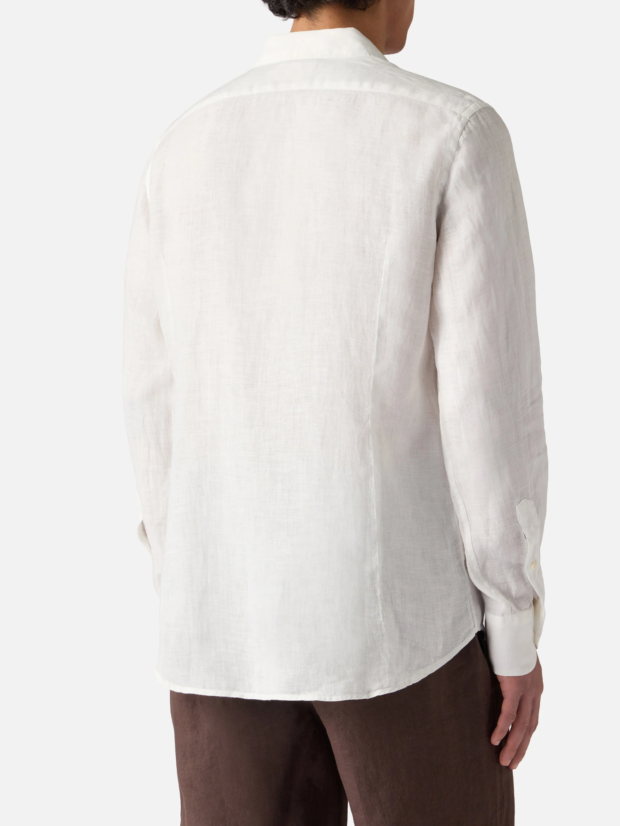 Camicia Pamplona in lino bianco - Image 3