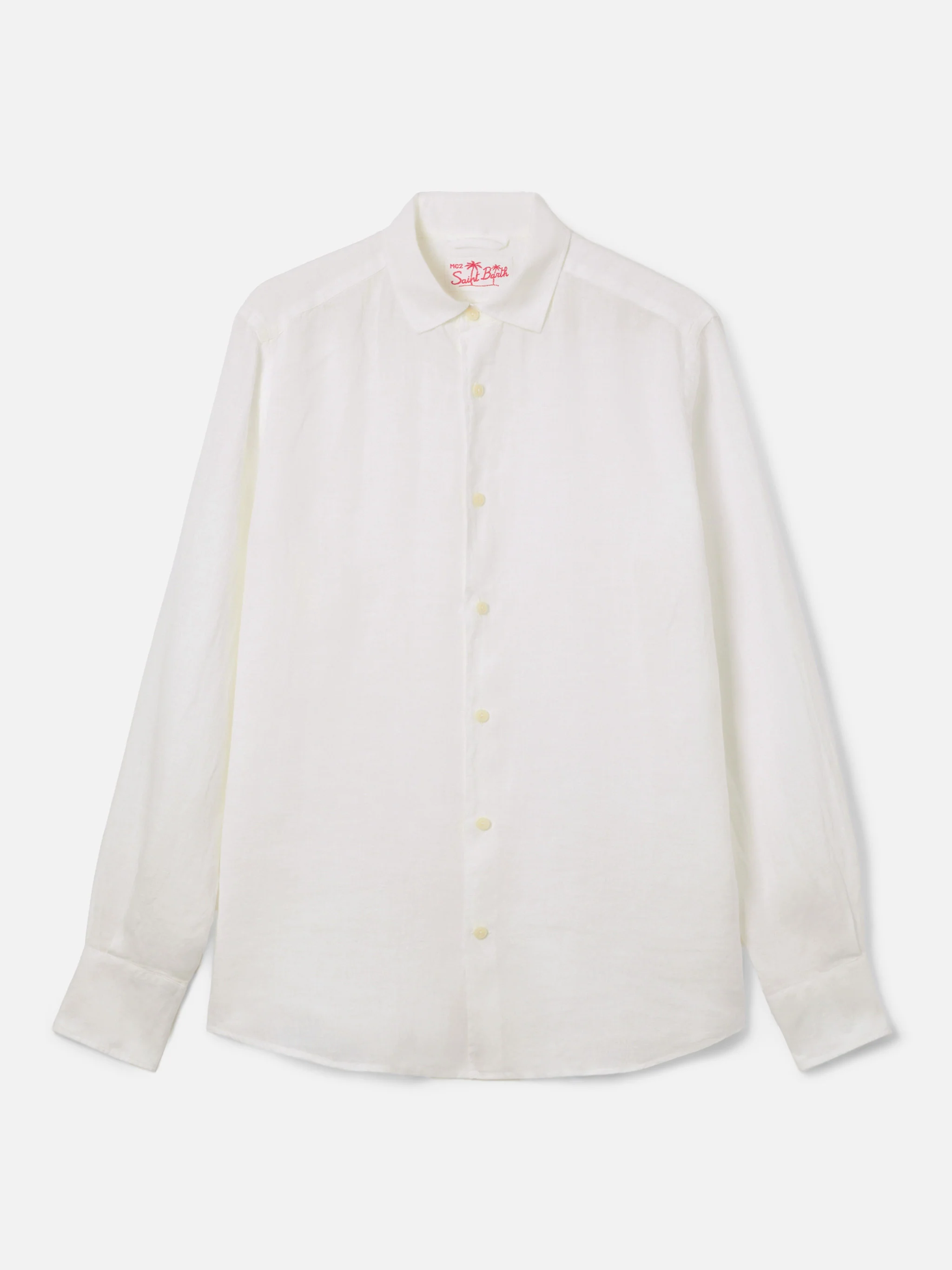 Camicia Pamplona in lino bianco - Image 4