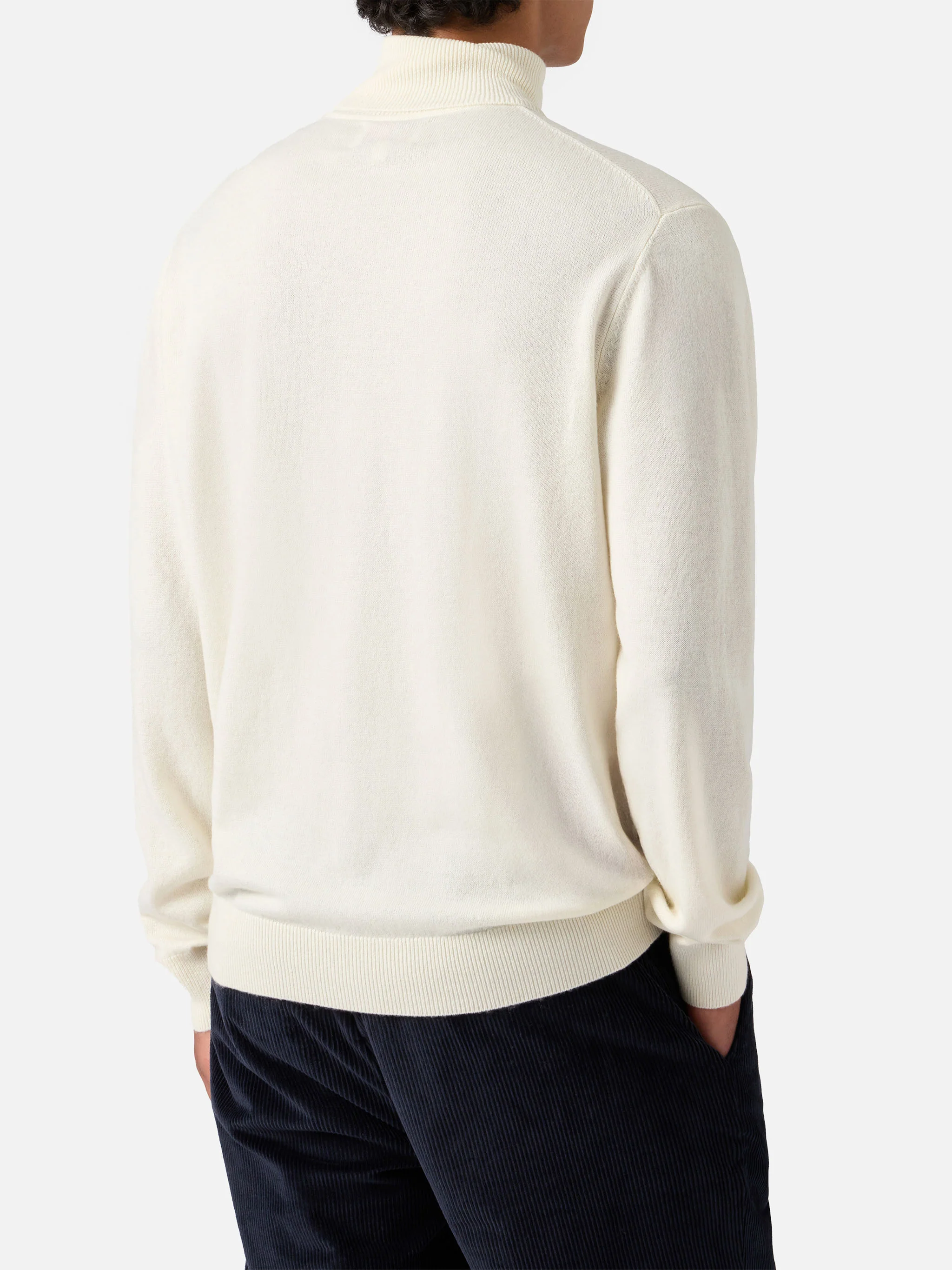 Dolcevita Bond in lana merino e cashmere bianco - Image 3