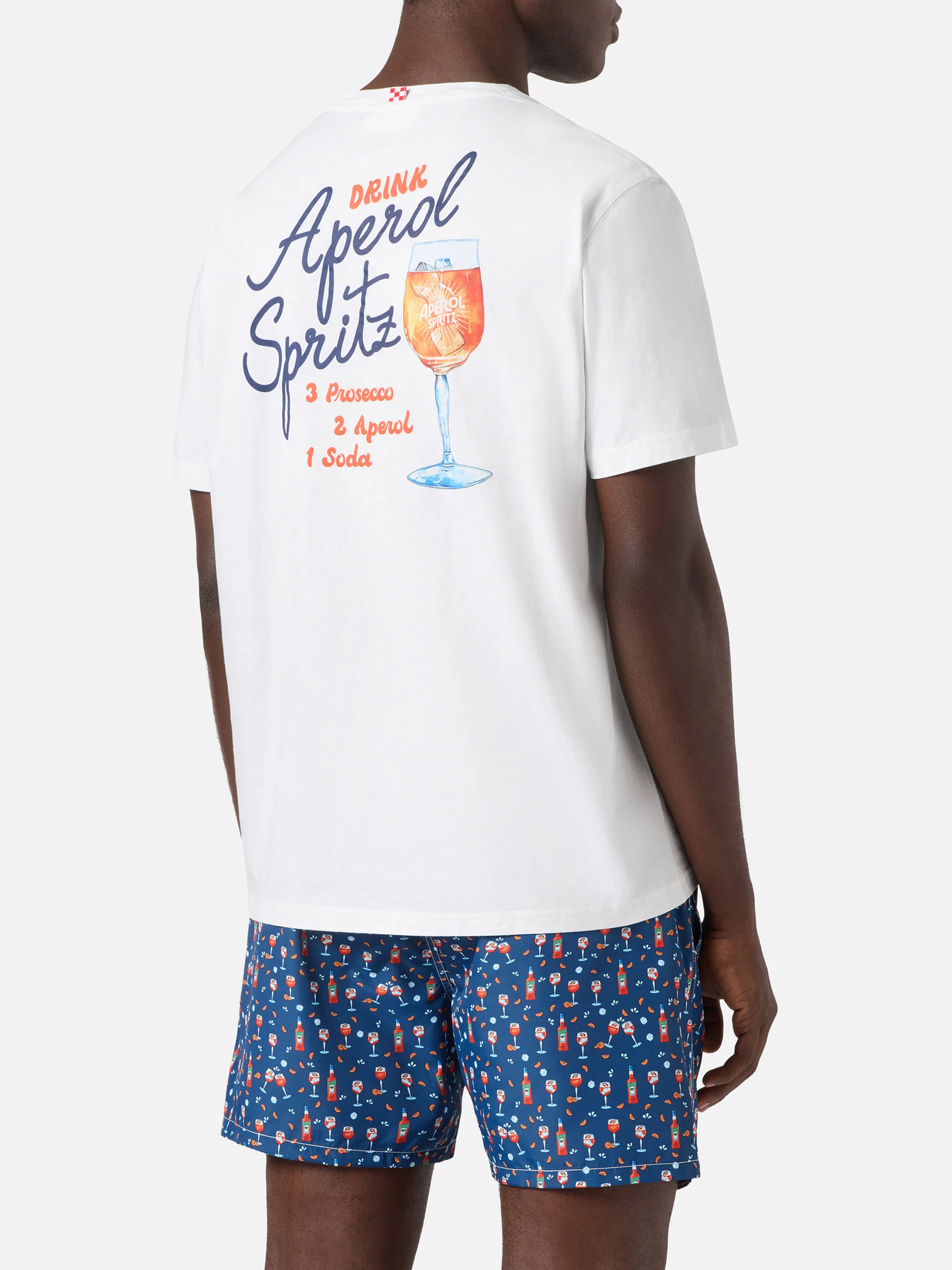 T-shirt Portland bianca con stampa Aperol Spritz | Edizione Speciale - Image 4