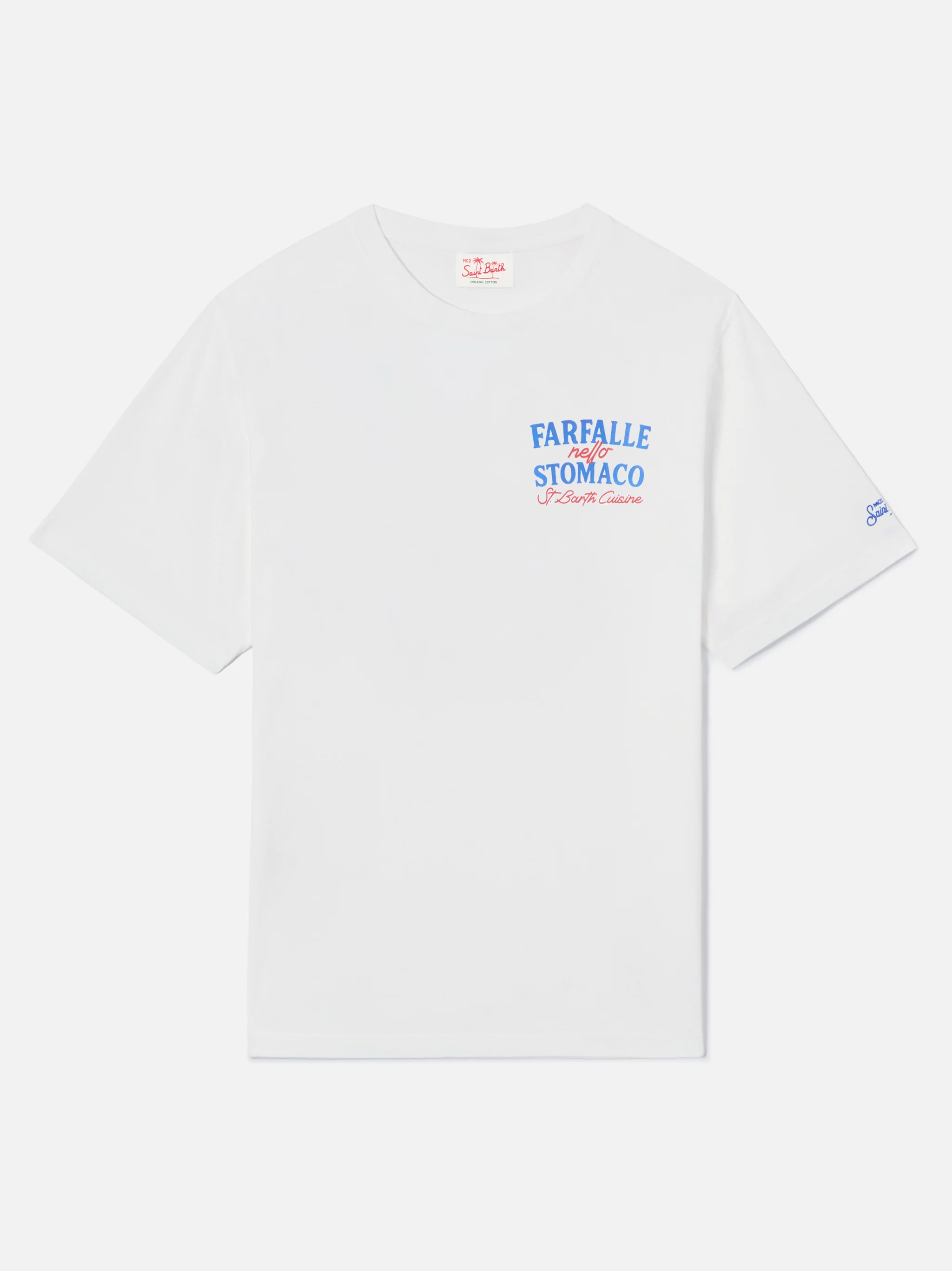 T-shirt Portland bainca con stampa Farfalle Nello Stomaco - Image 5
