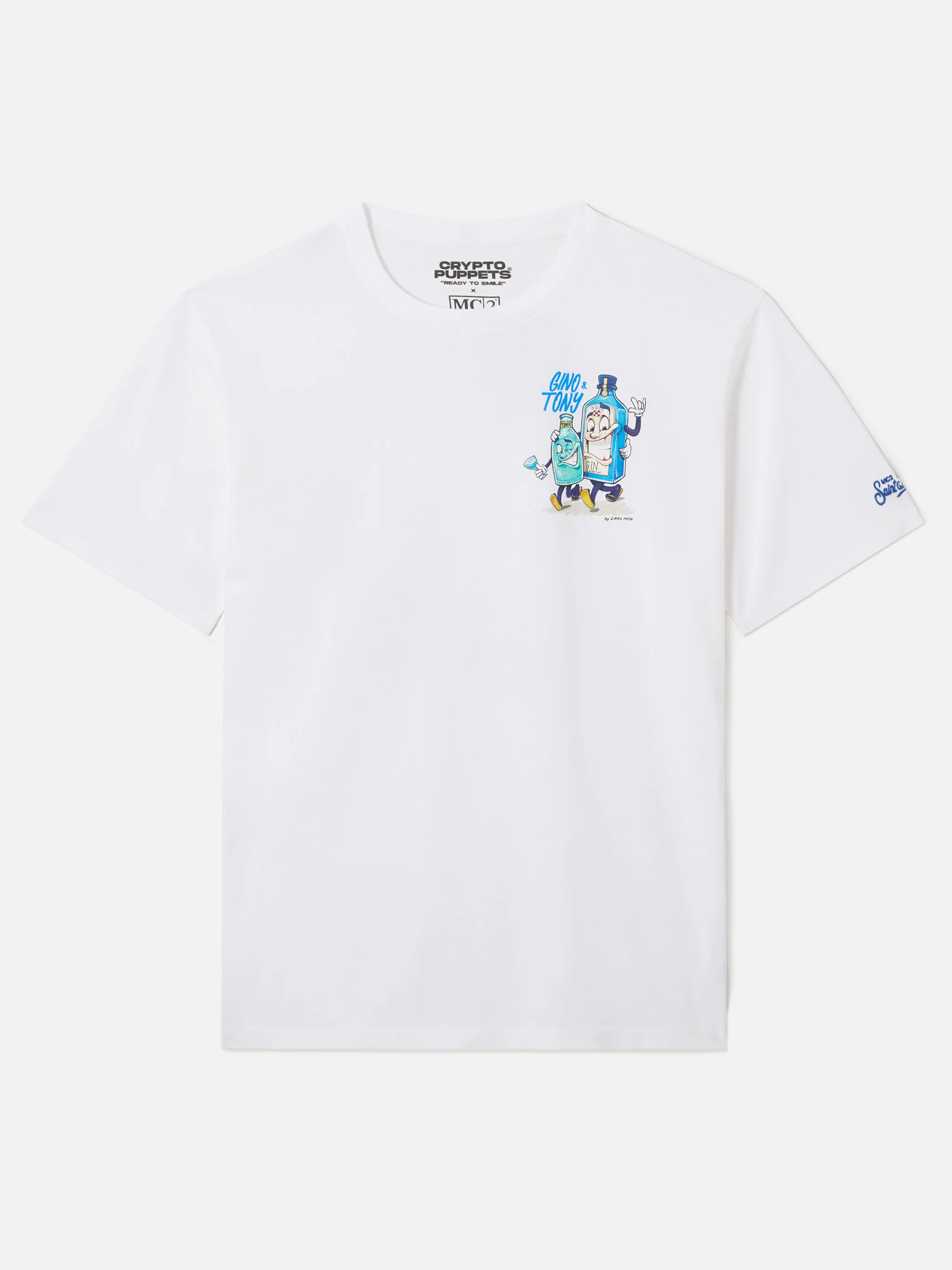 T-shirt Portland bianca con illustrazione Gino & Tony | Special Edition  - Image 5