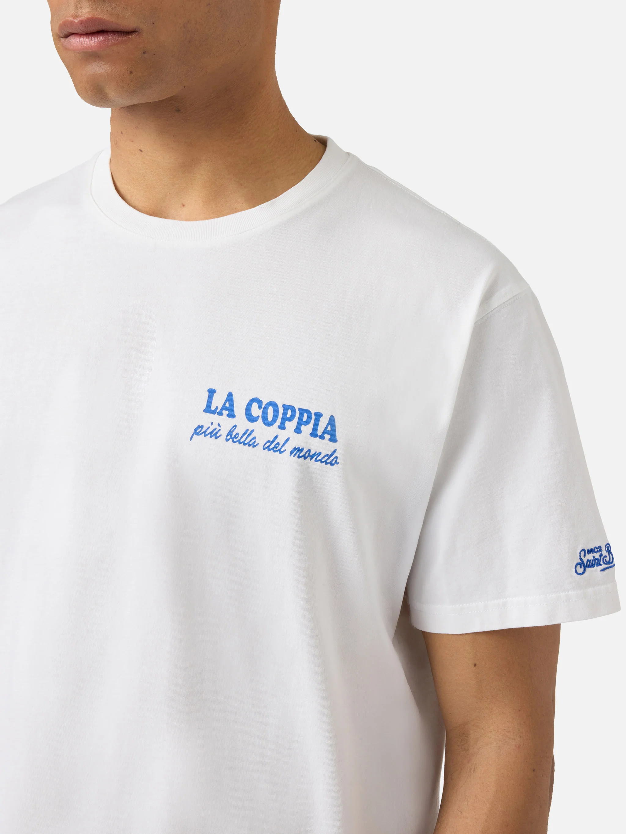T-shirt Portland bianca con stampa La coppia più bella del mondo | Edizione Speciale - Image 2