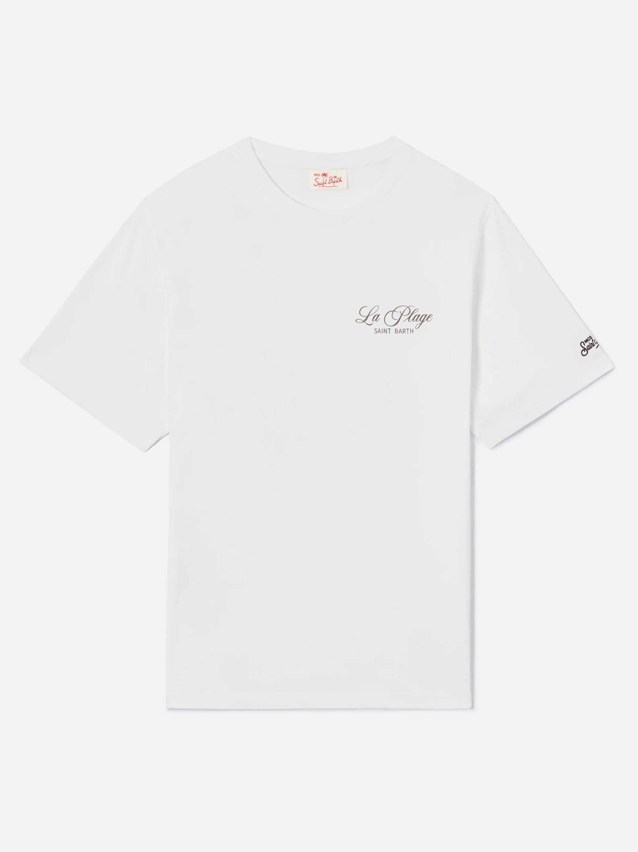 T-shirt Portland bianca con stampa La Plage - Image 2