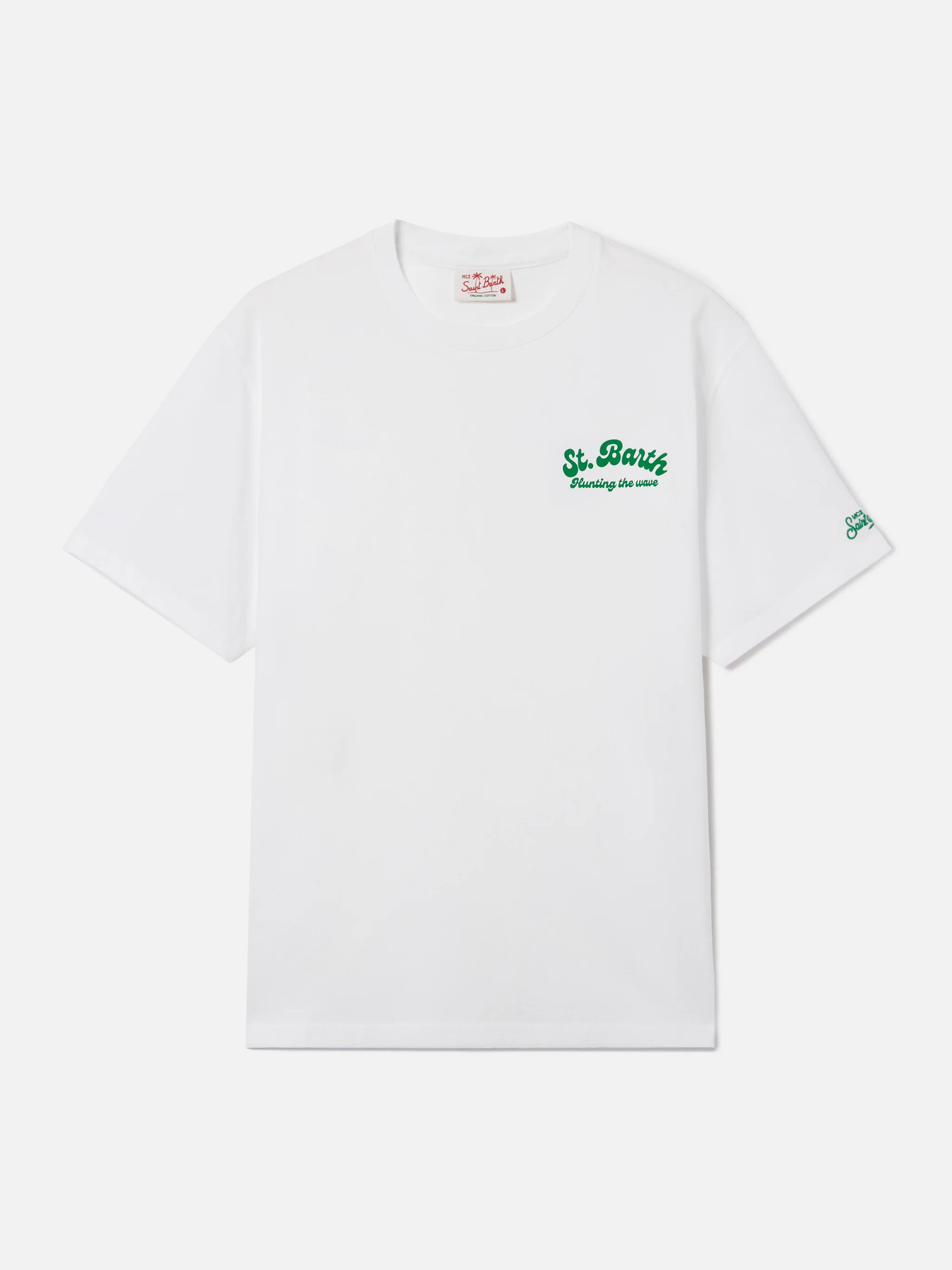 T-shirt Portland bianca con stampa Surf Lessons Free - Image 5
