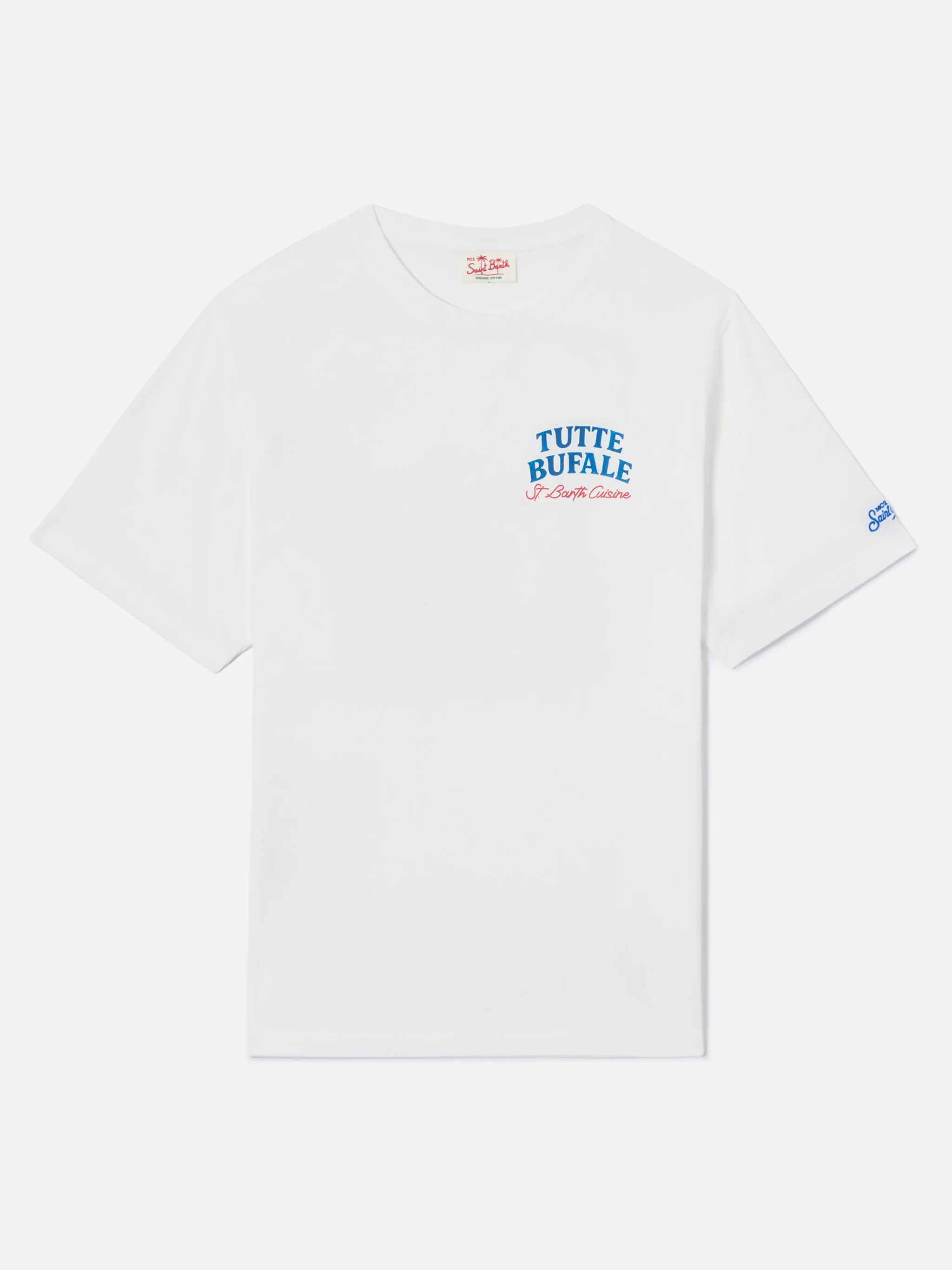 T-shirt Portland bianca con stampa Tutte Bufale - Image 5