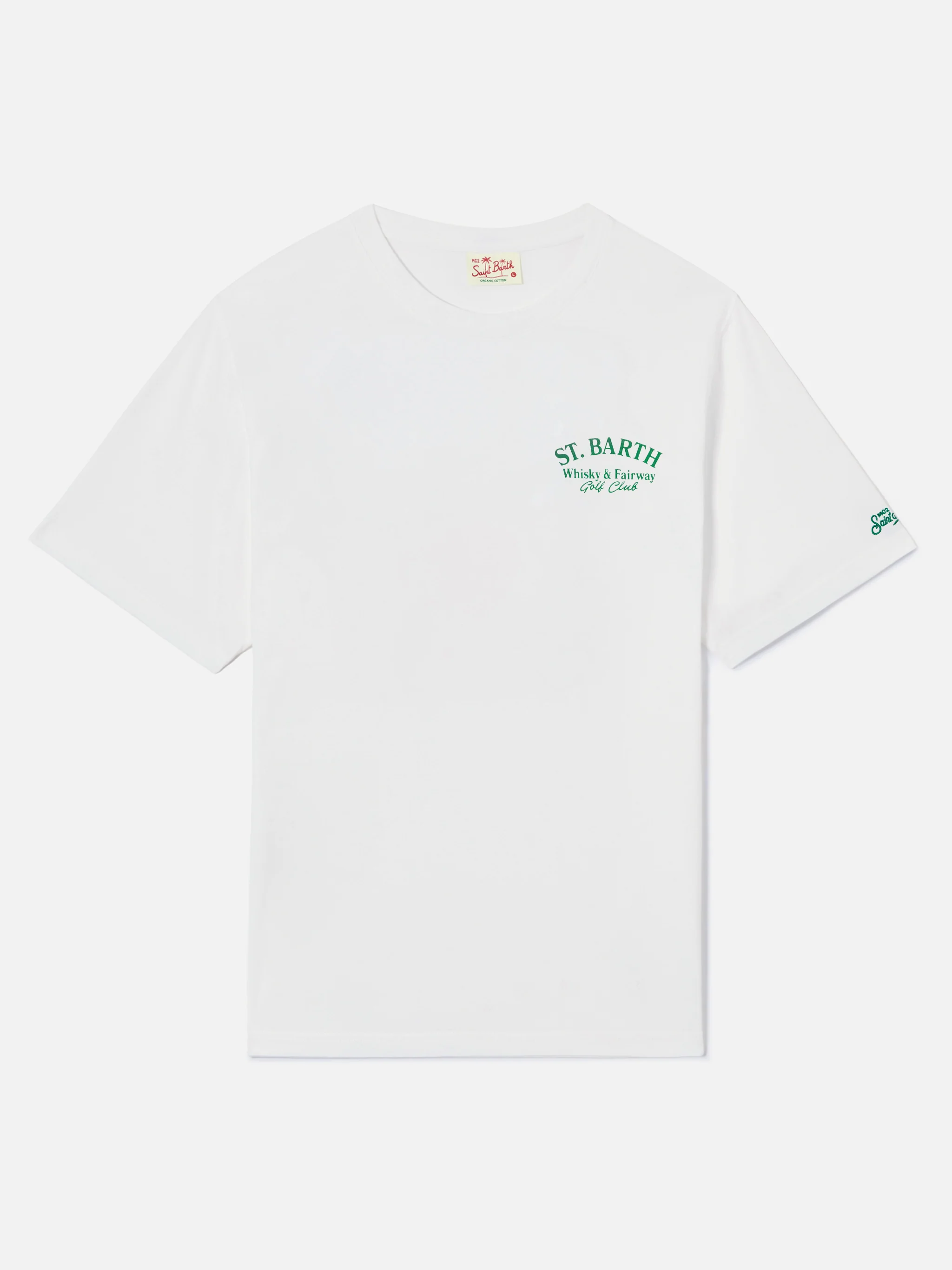 T-shirt Portland bianca con illustrazione Whisky & Fairway Golf Club - Image 5