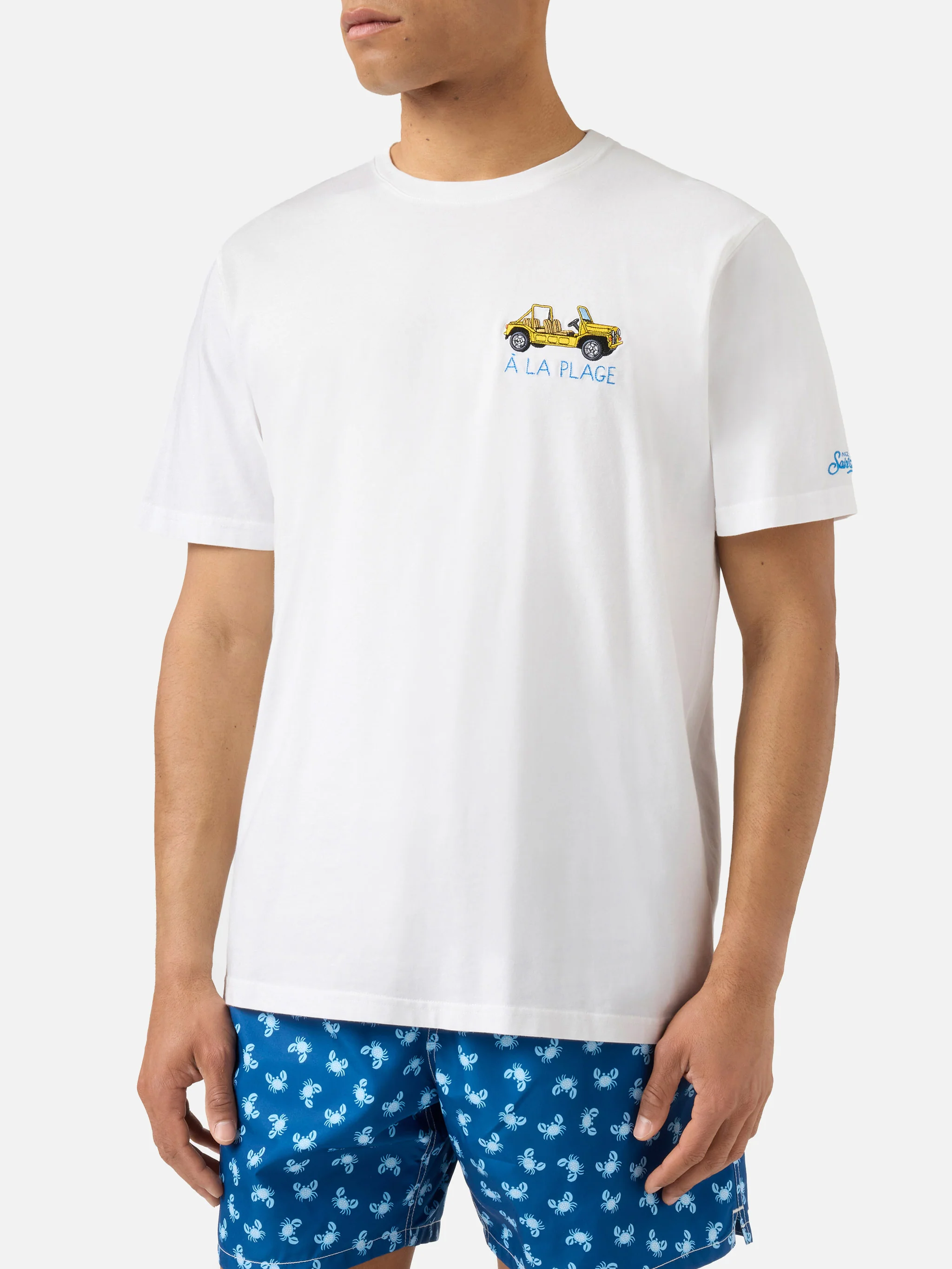 T-shirt Portofino bianca con ricamo À La Plage - Image 3