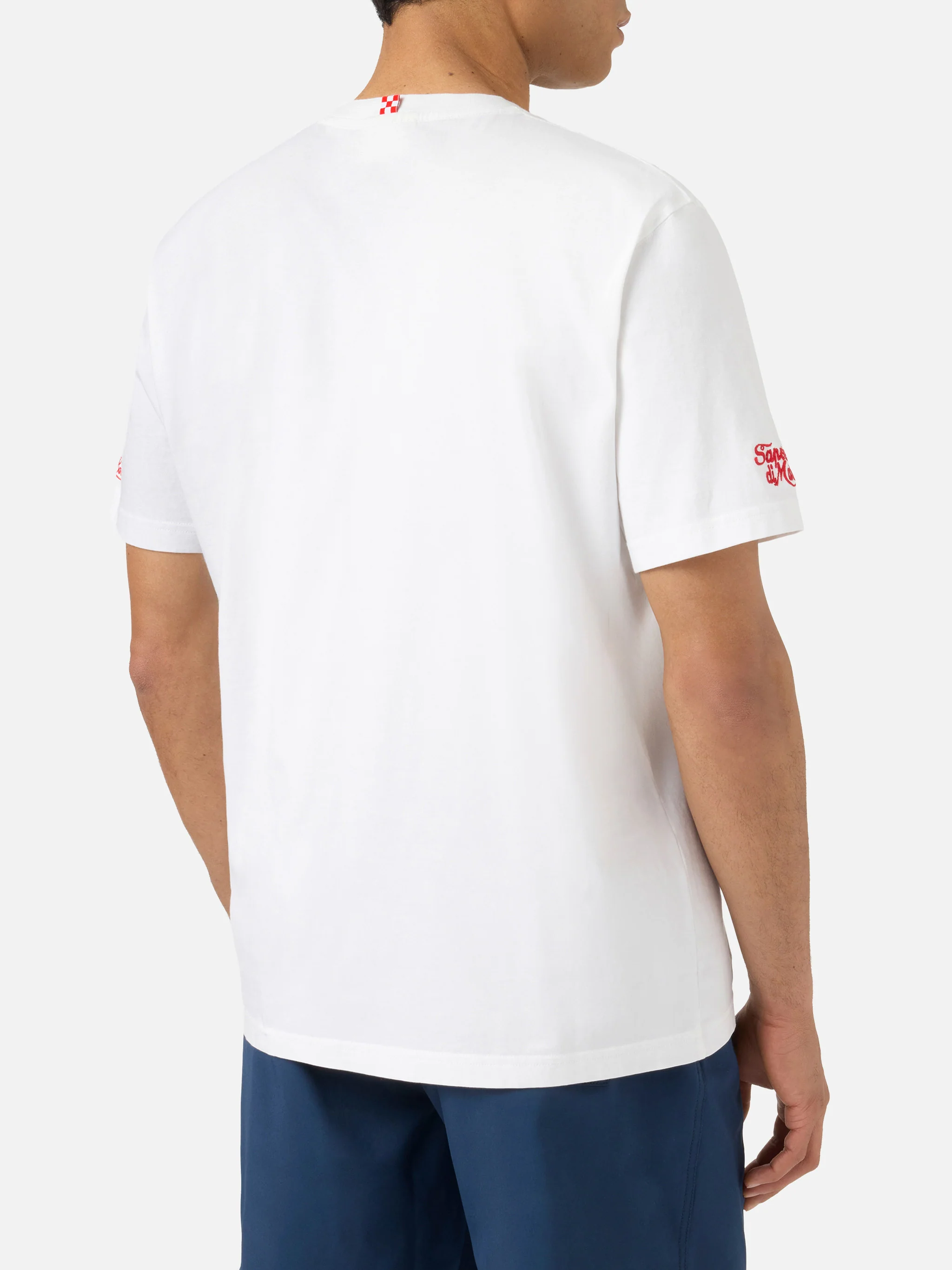 T-shirt Portofino bianca con ricamo Abbronzatissimo - Image 4