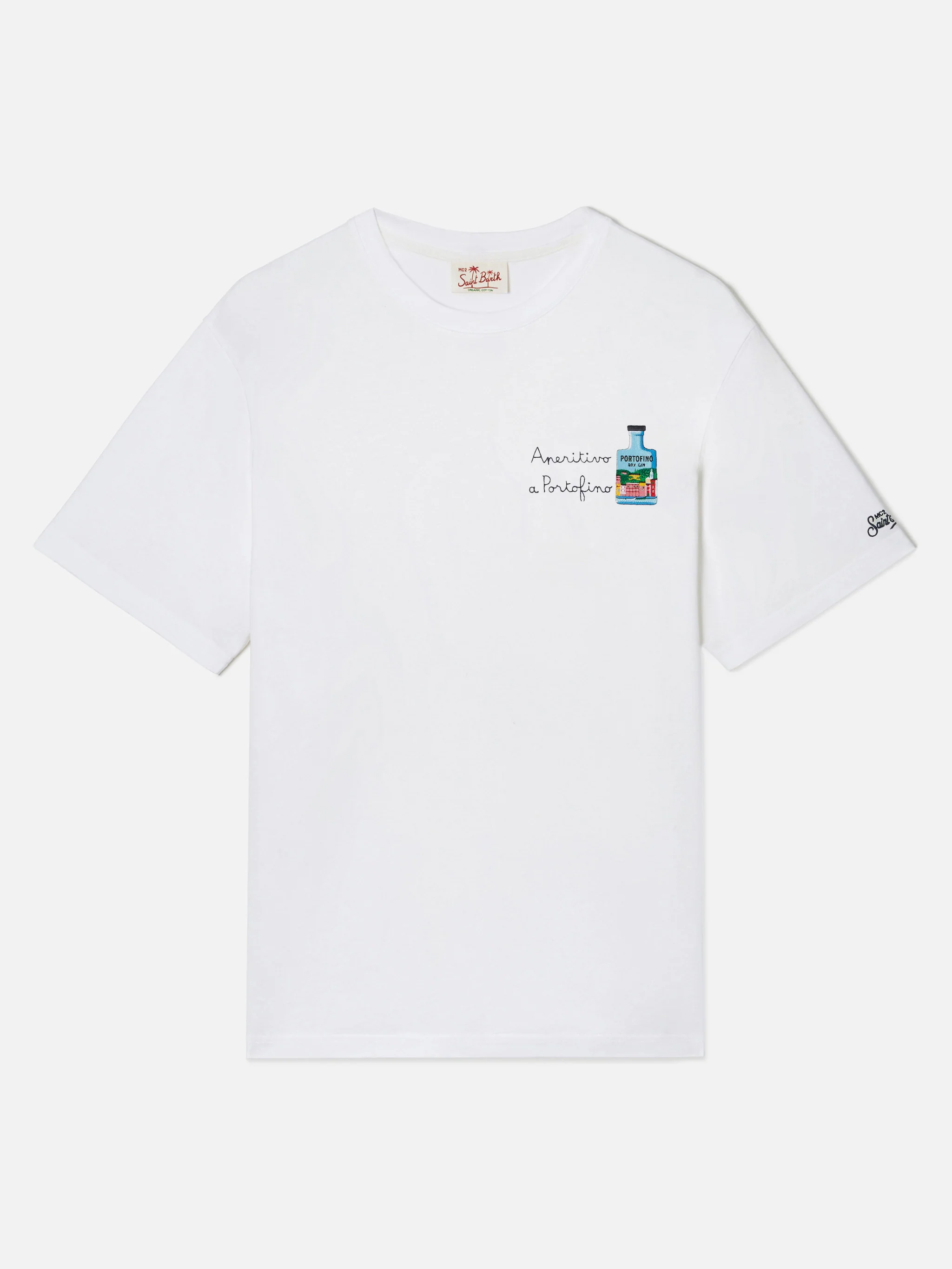 T-shirt Portofino bianca con ricamo Aperitivo A Portofino | Special Edition - Image 5