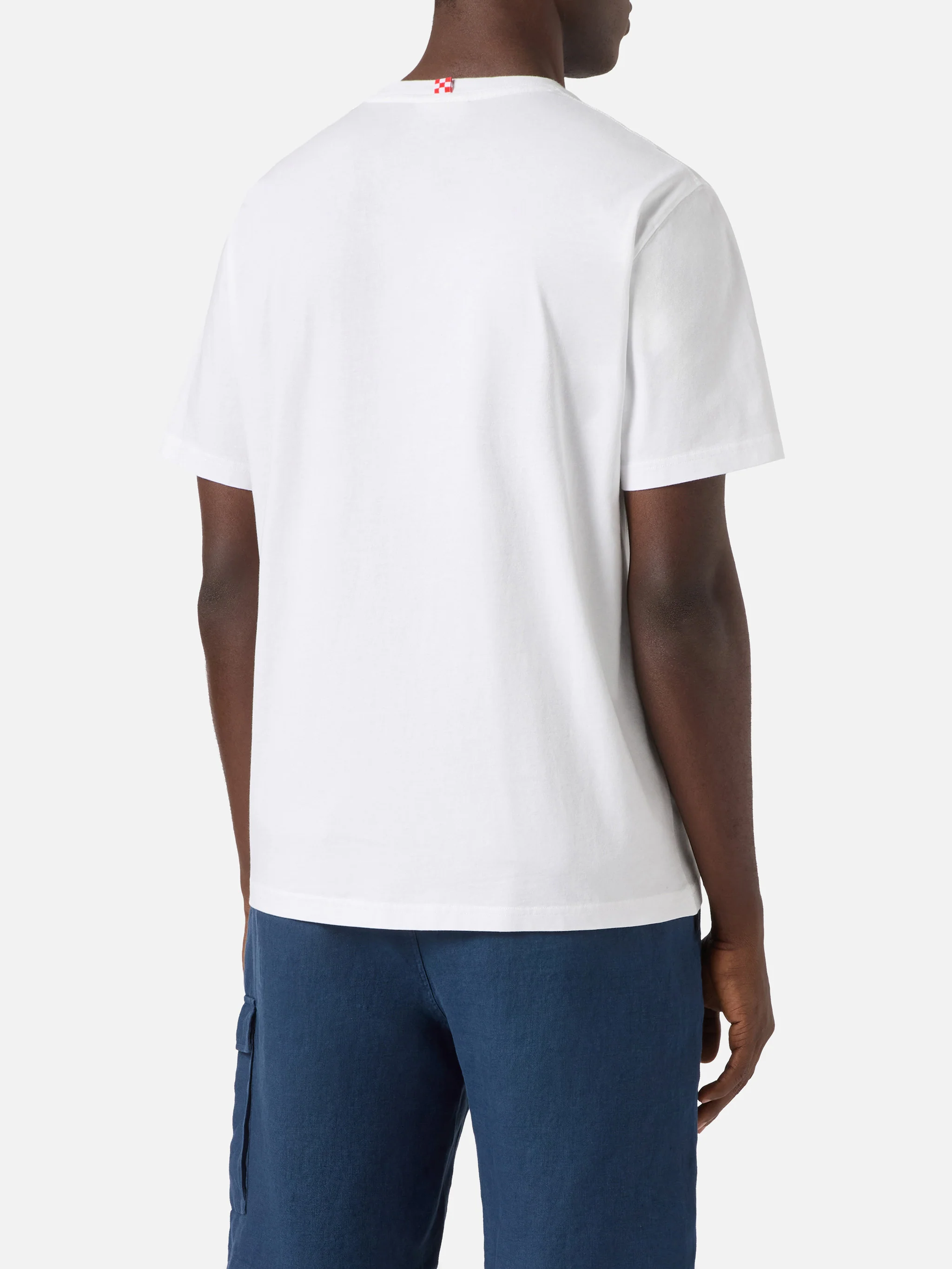 T-shirt Portofino bianca con ricamo Born Free | Special Edition - Image 4