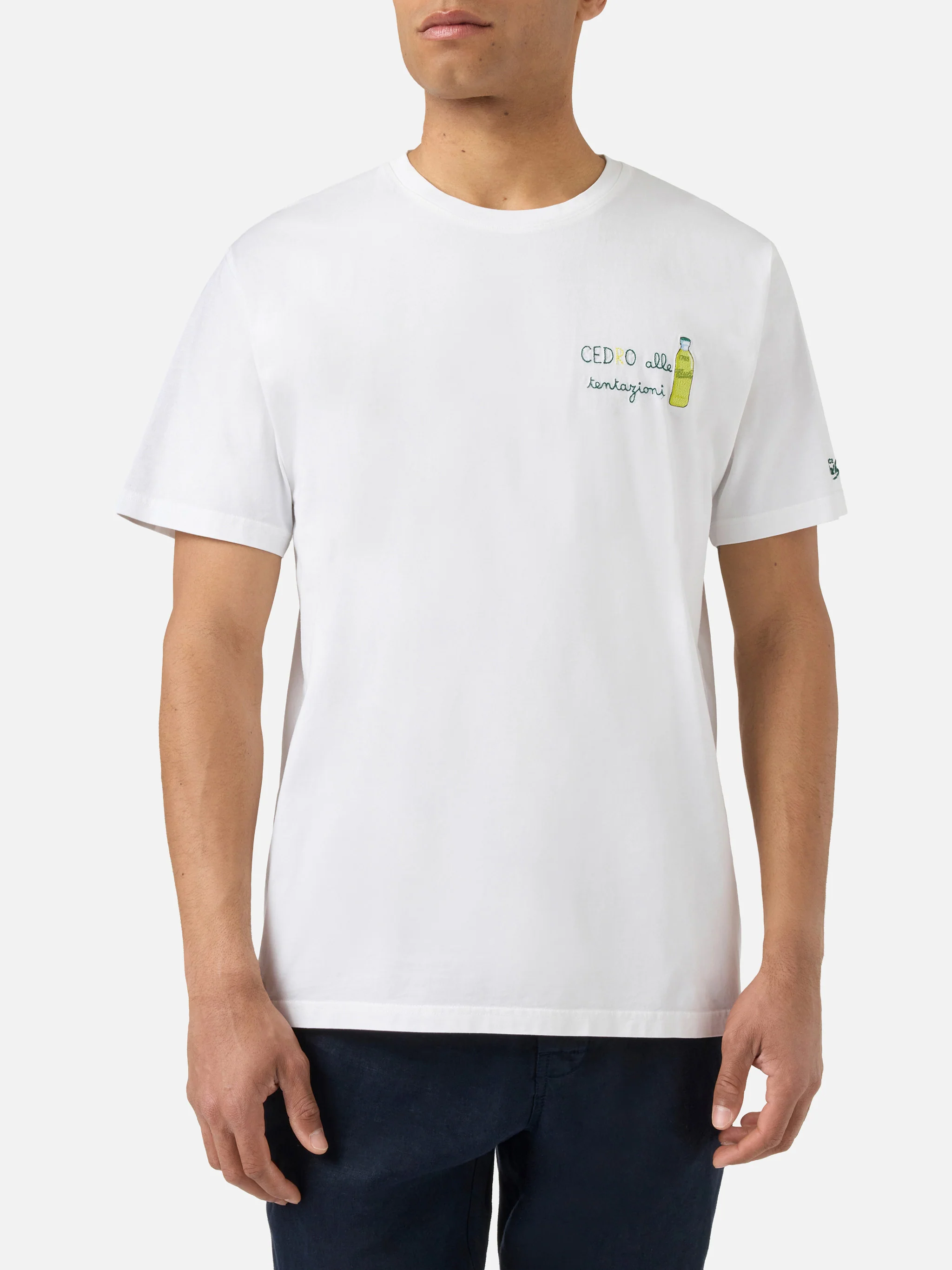 T-shirt Portofino bianca con ricamo Cedro Alle Tentazioni | Special Edition - Image 3