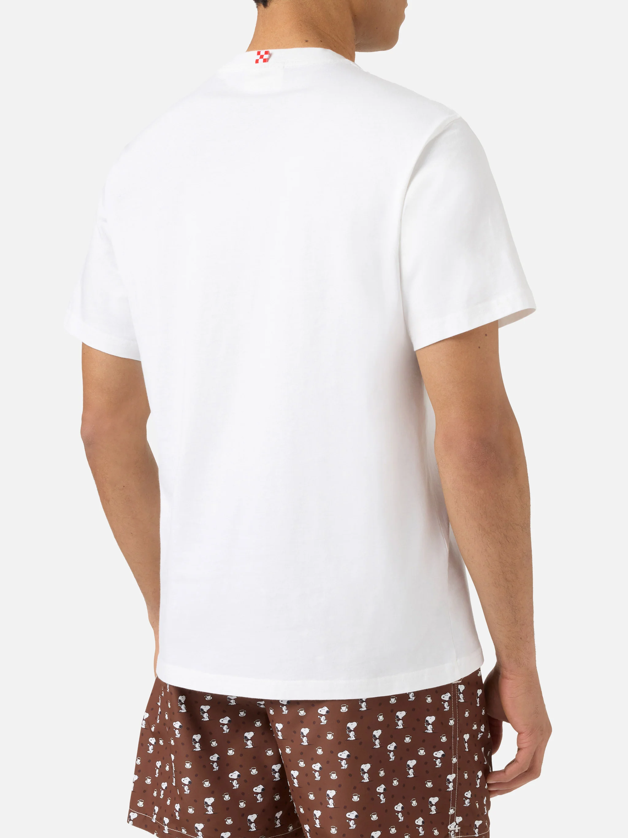 T-shirt Portofino bianca con ricamo Coffee Habitué | Special Edition - Image 4