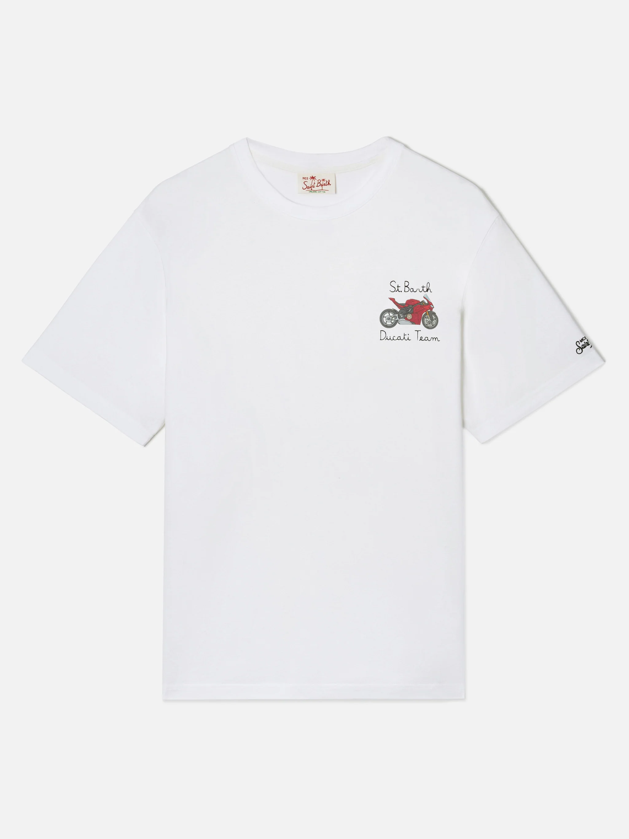 T-shirt Portofino bianca con ricamo Ducati Team | Special Edition - Image 5