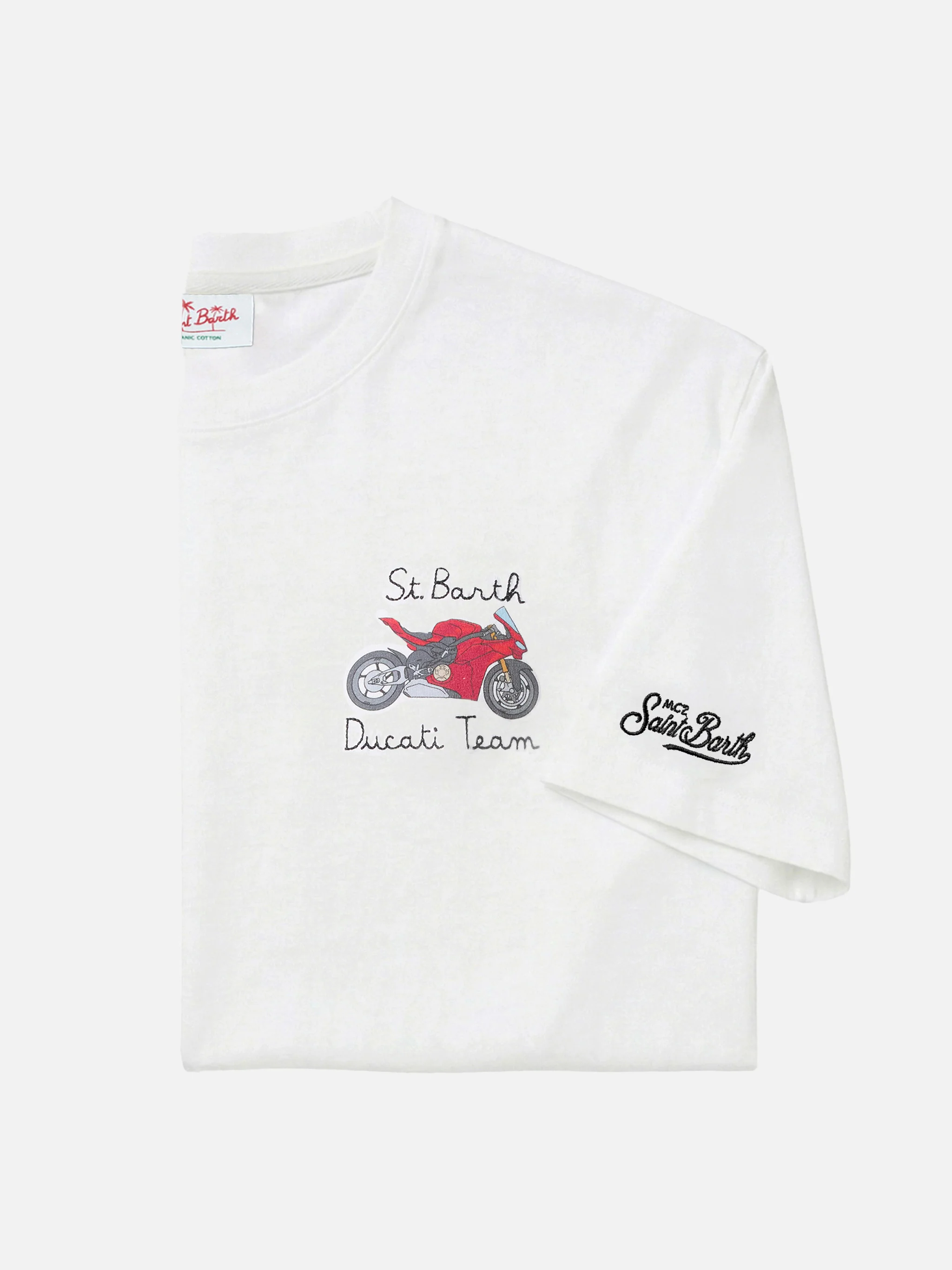 T-shirt Portofino bianca con ricamo Ducati Team | Special Edition - Image 6