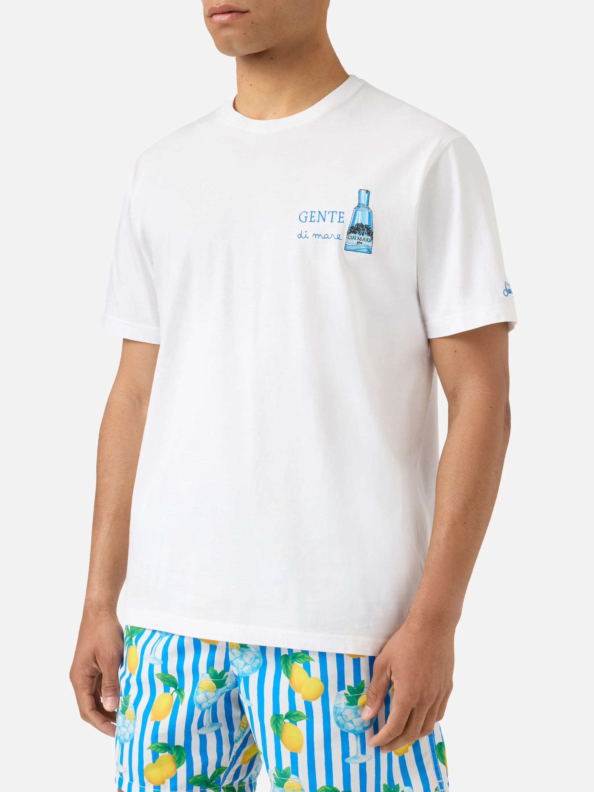 T-shirt Portofino bianca con ricamo Gente Di Mare | Special Edition - Image 3