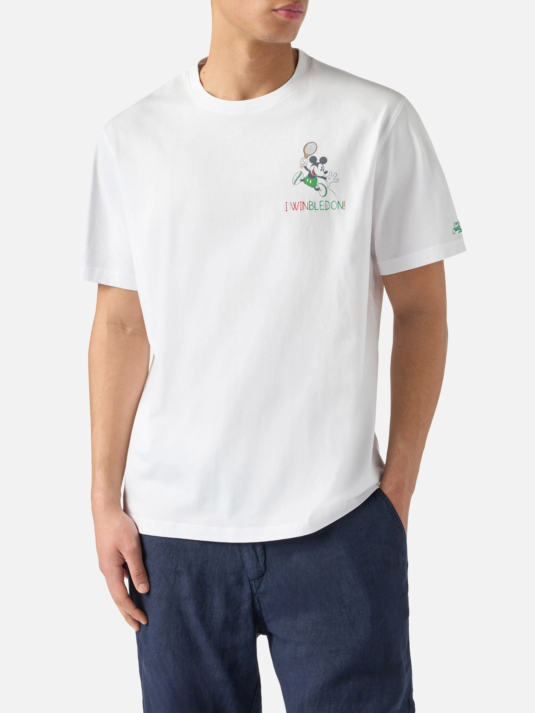 T-shirt Portofino bianca con ricamo I Winbledon | Special Edition - Image 3