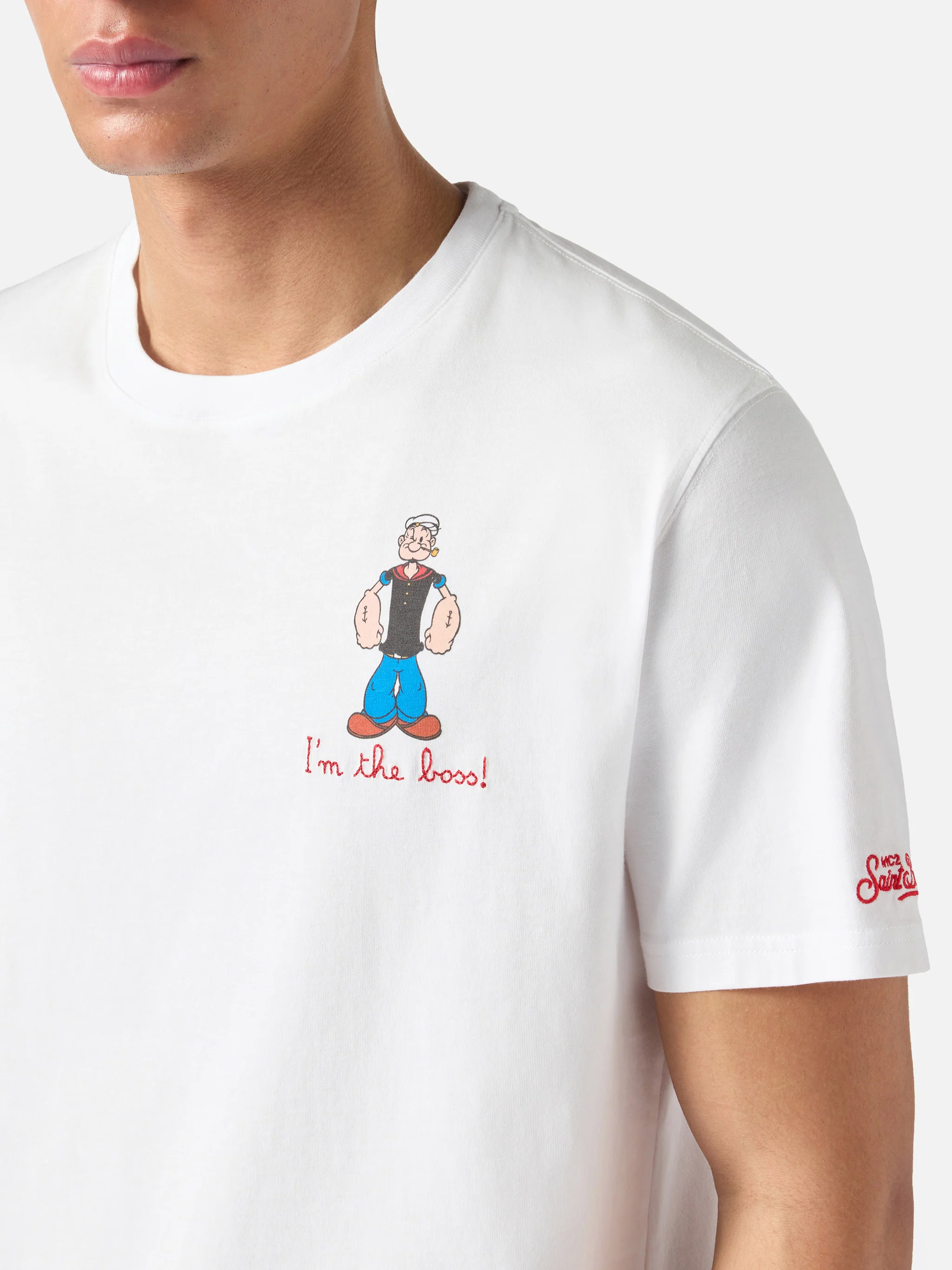 T-shirt Portofino bianca con ricamo I'm The Boss | Special Edition - Image 2