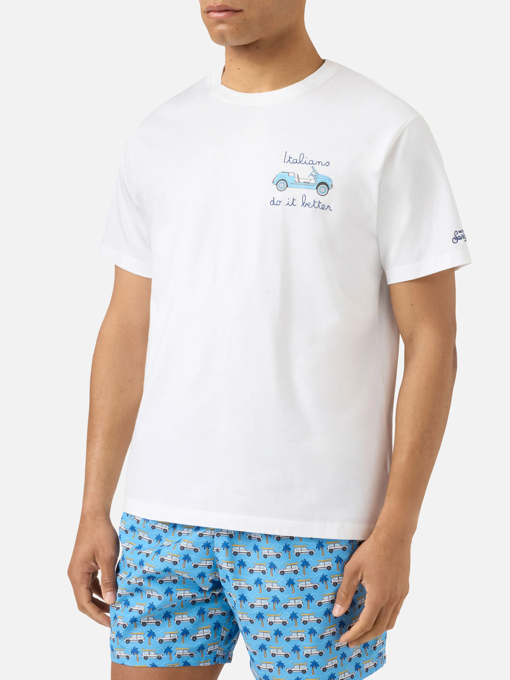 T-shirt Portofino bianca con ricamo Italians Do It Better - Image 3