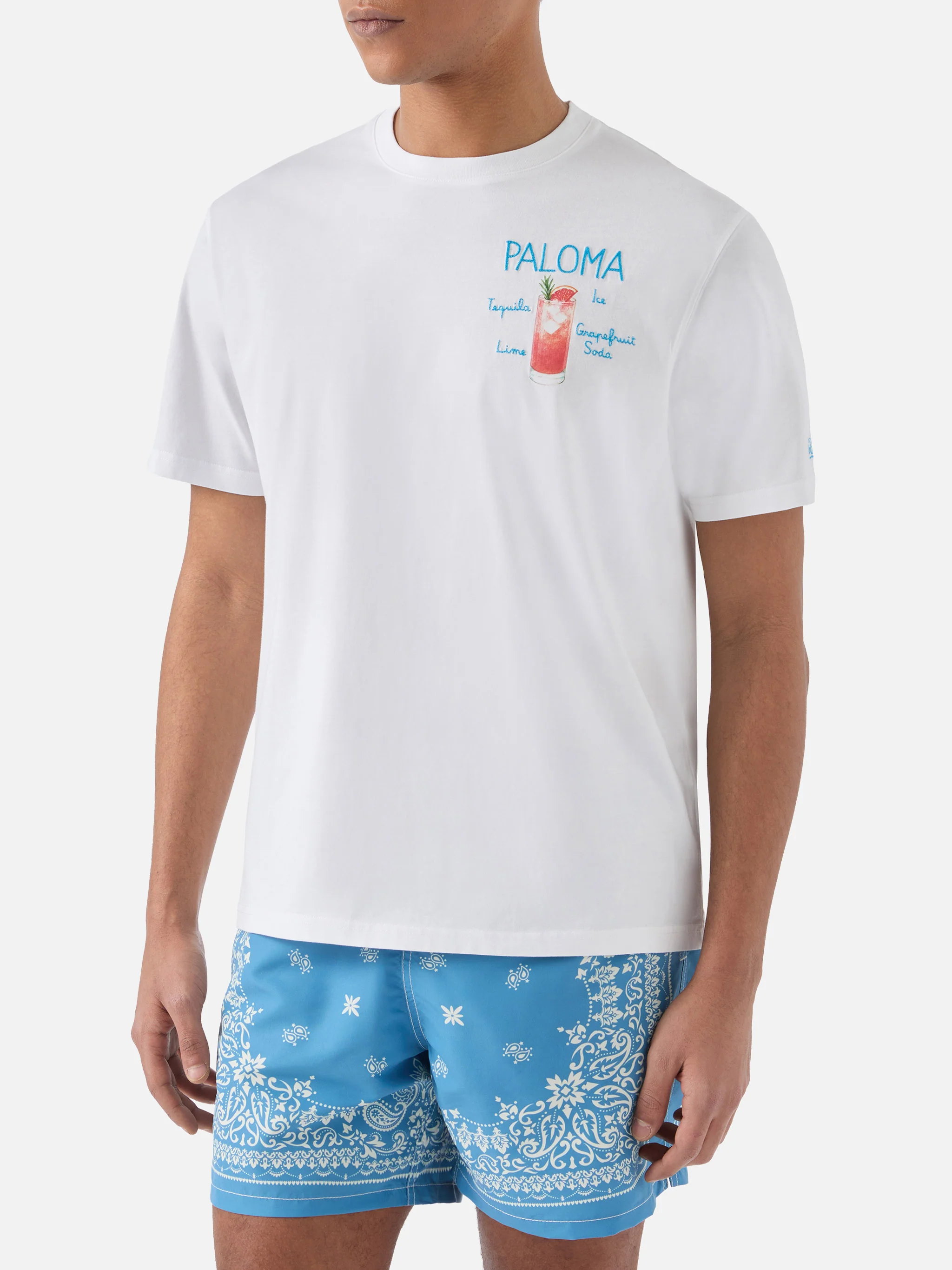 T-shirt Portofino bianca con ricamo Paloma - Image 3