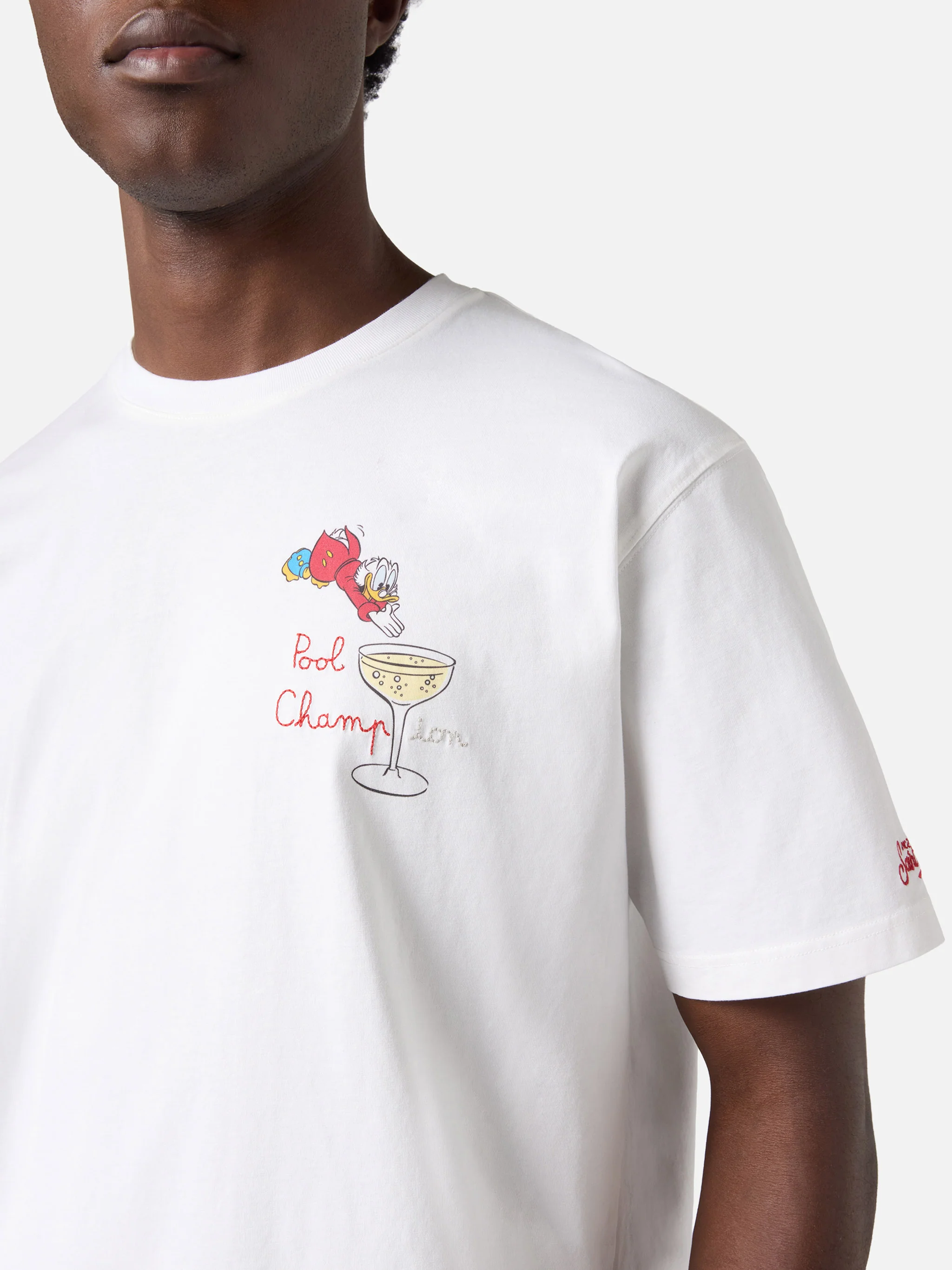 T-shirt Portofino bianca con ricamo Pool Champion | Special Edition - Image 2