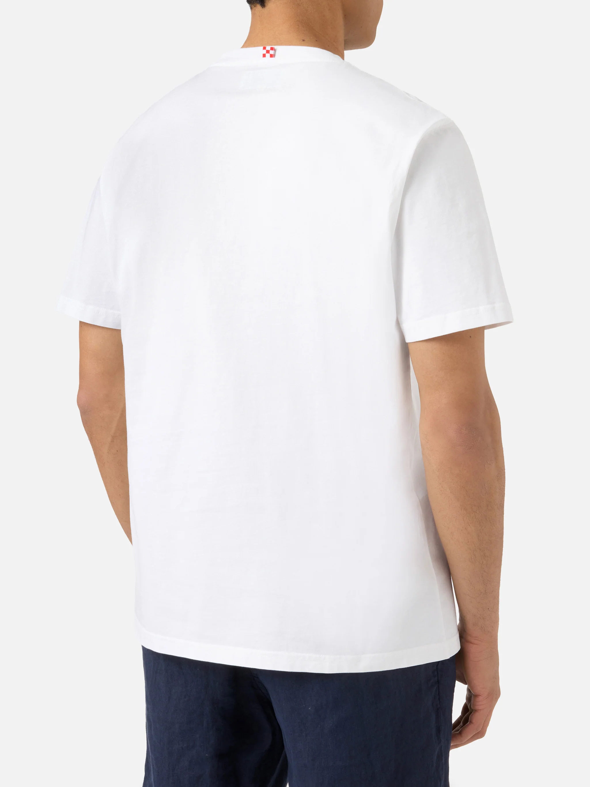 T-shirt Portofino bianca con ricamo St. Barth Bomber | Special Edition - Image 4