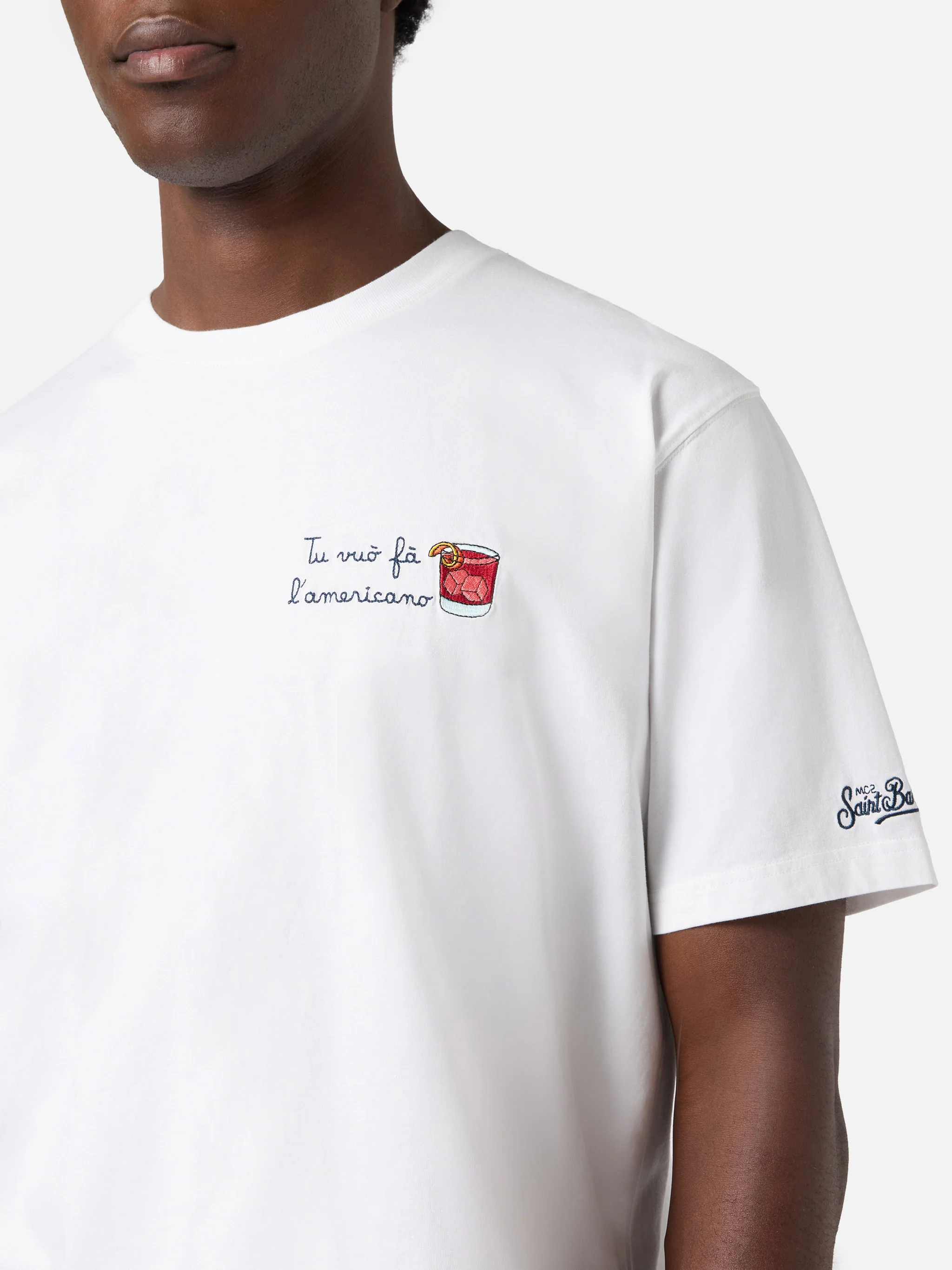 T-shirt Portofino bianca con ricamo Tu Vuò Fà L'americano - Image 2