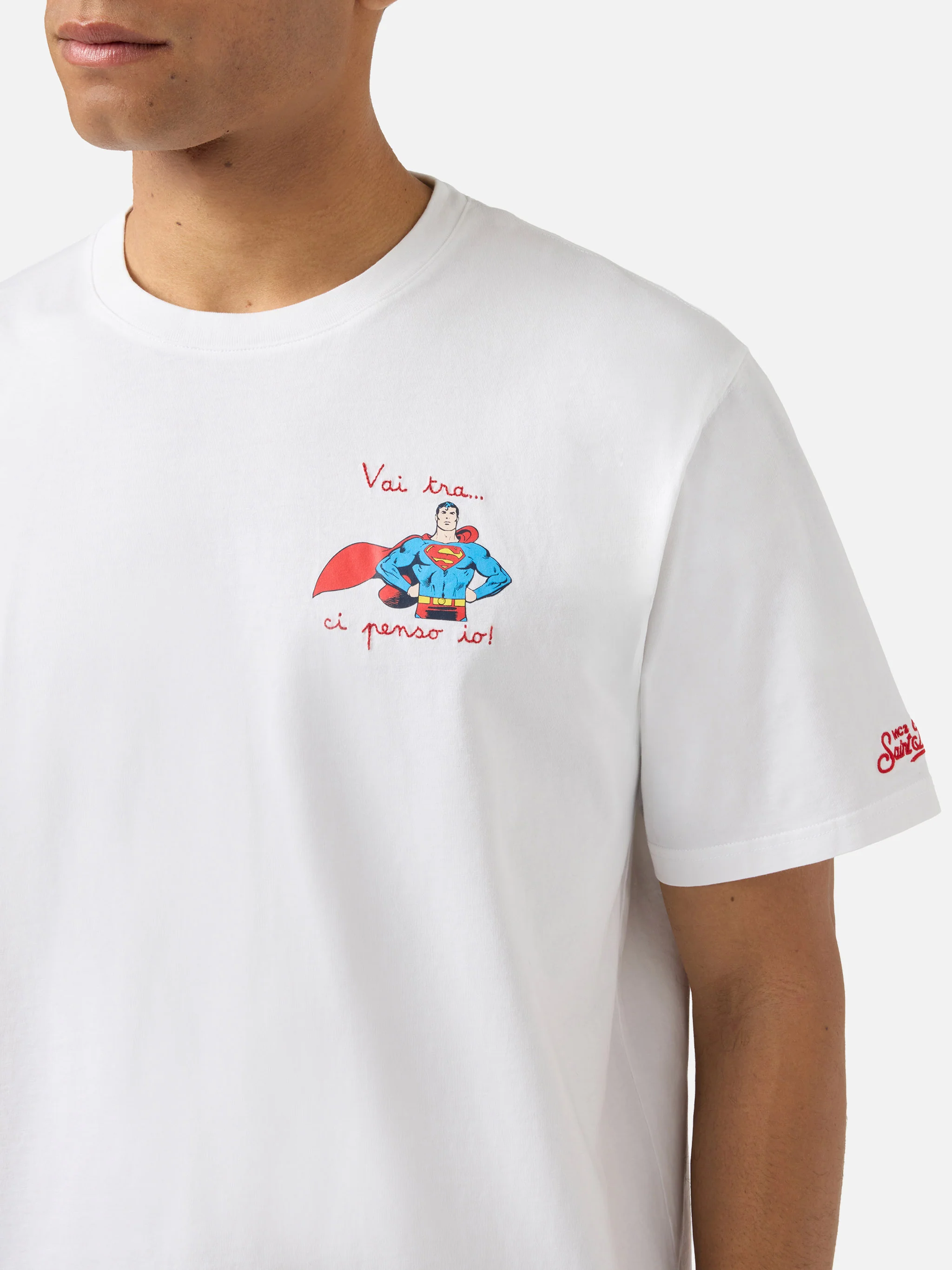 T-shirt Portofino bianca con ricamo Vai Tra Ci Penso Io! | Special Edition - Image 2