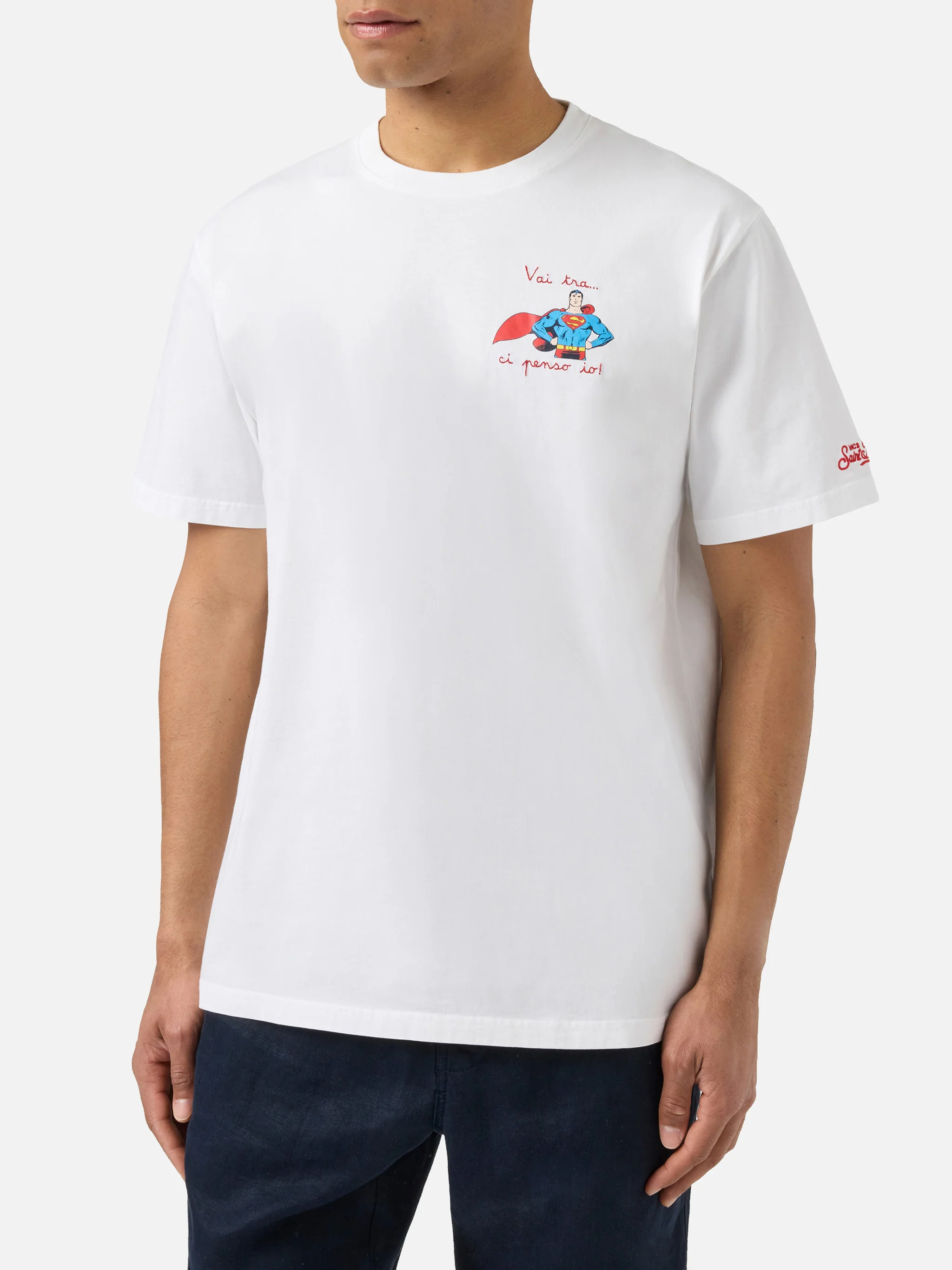 T-shirt Portofino bianca con ricamo Vai Tra Ci Penso Io! | Special Edition - Image 3
