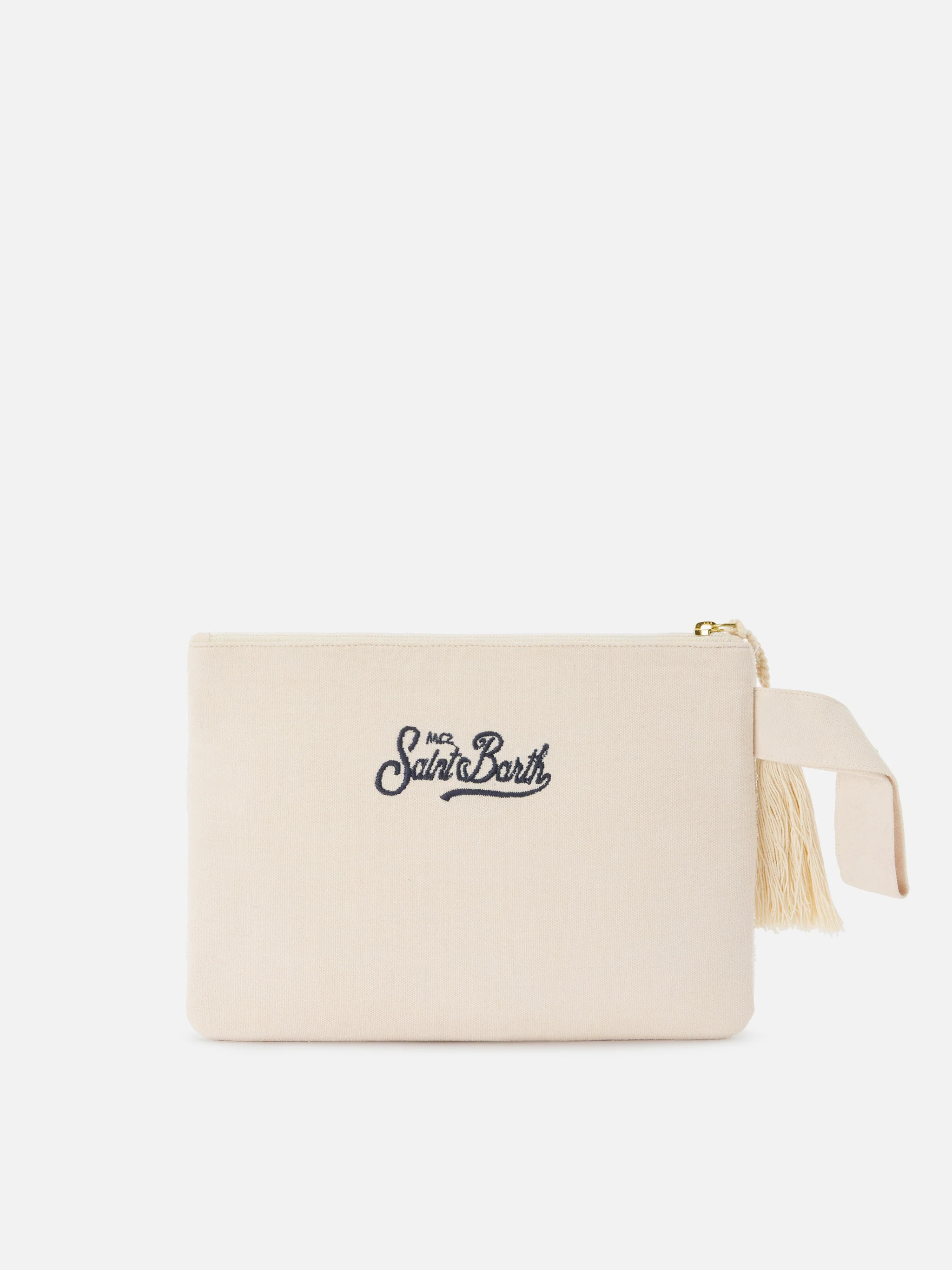 Pouch Pearl bianca con motivi marini in perline - Image 3