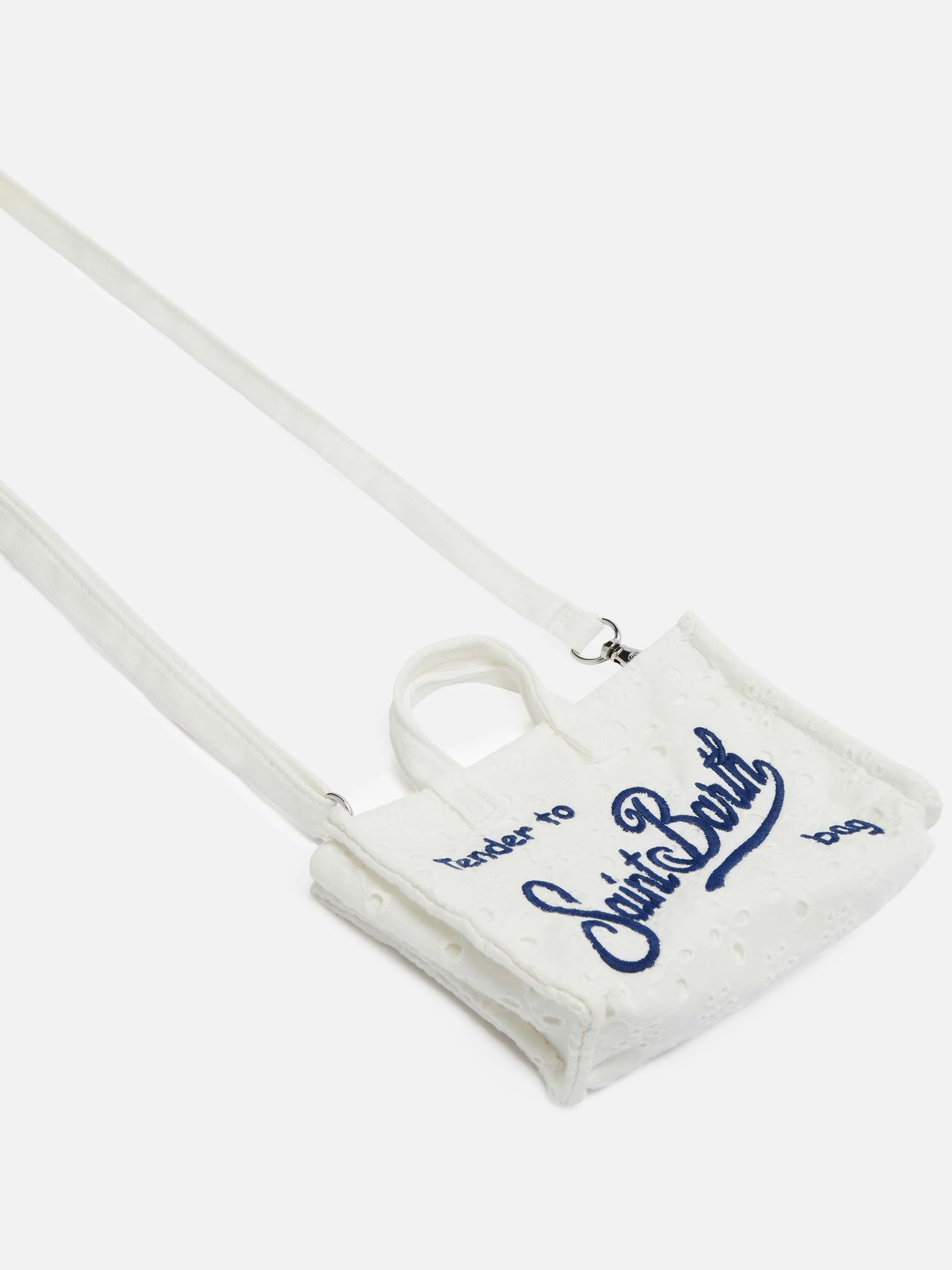 Phone Bag in pizzo Sangallo bianco - Image 3