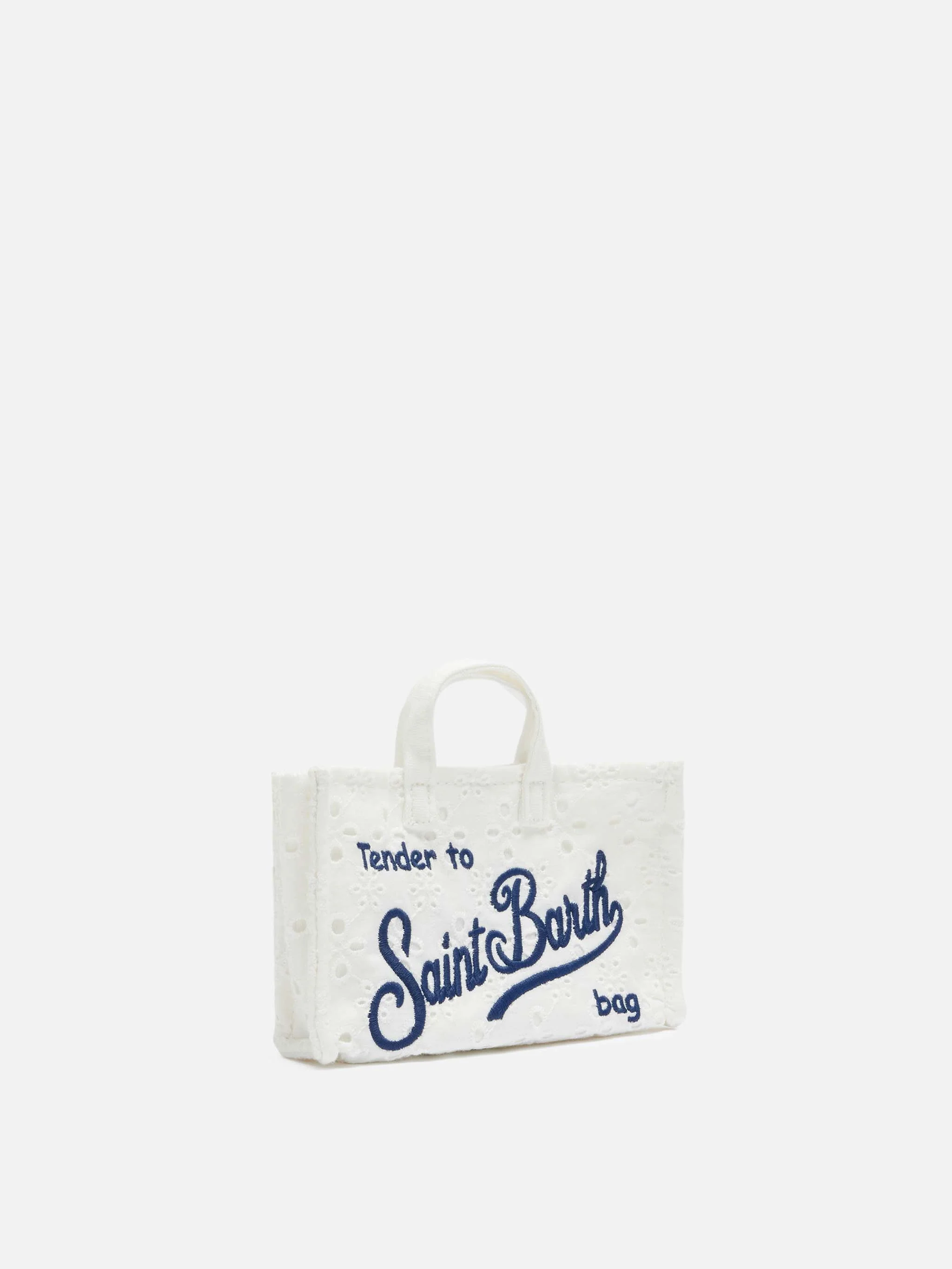 Phone Bag in pizzo Sangallo bianco - Image 4