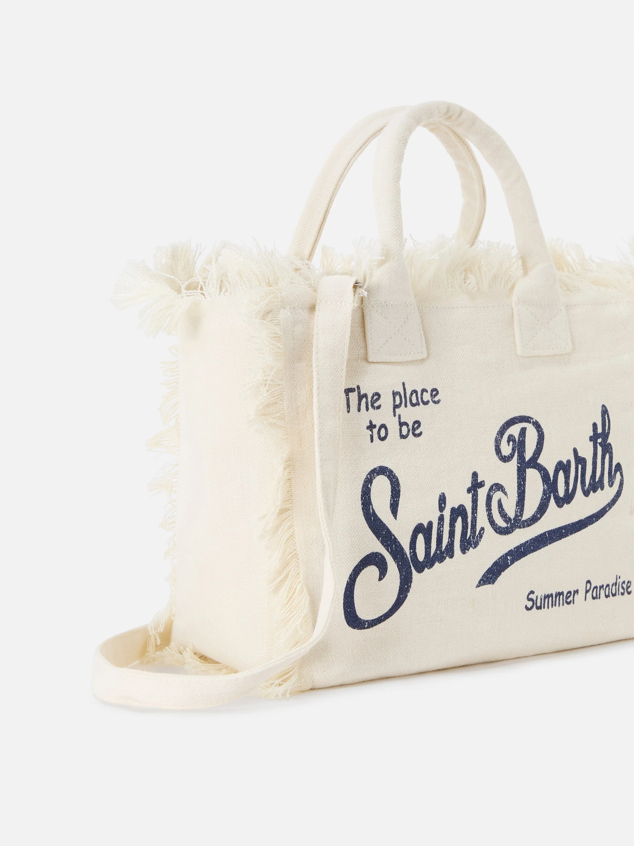 Borsa Colette in lino bianco tinta unita - Image 3