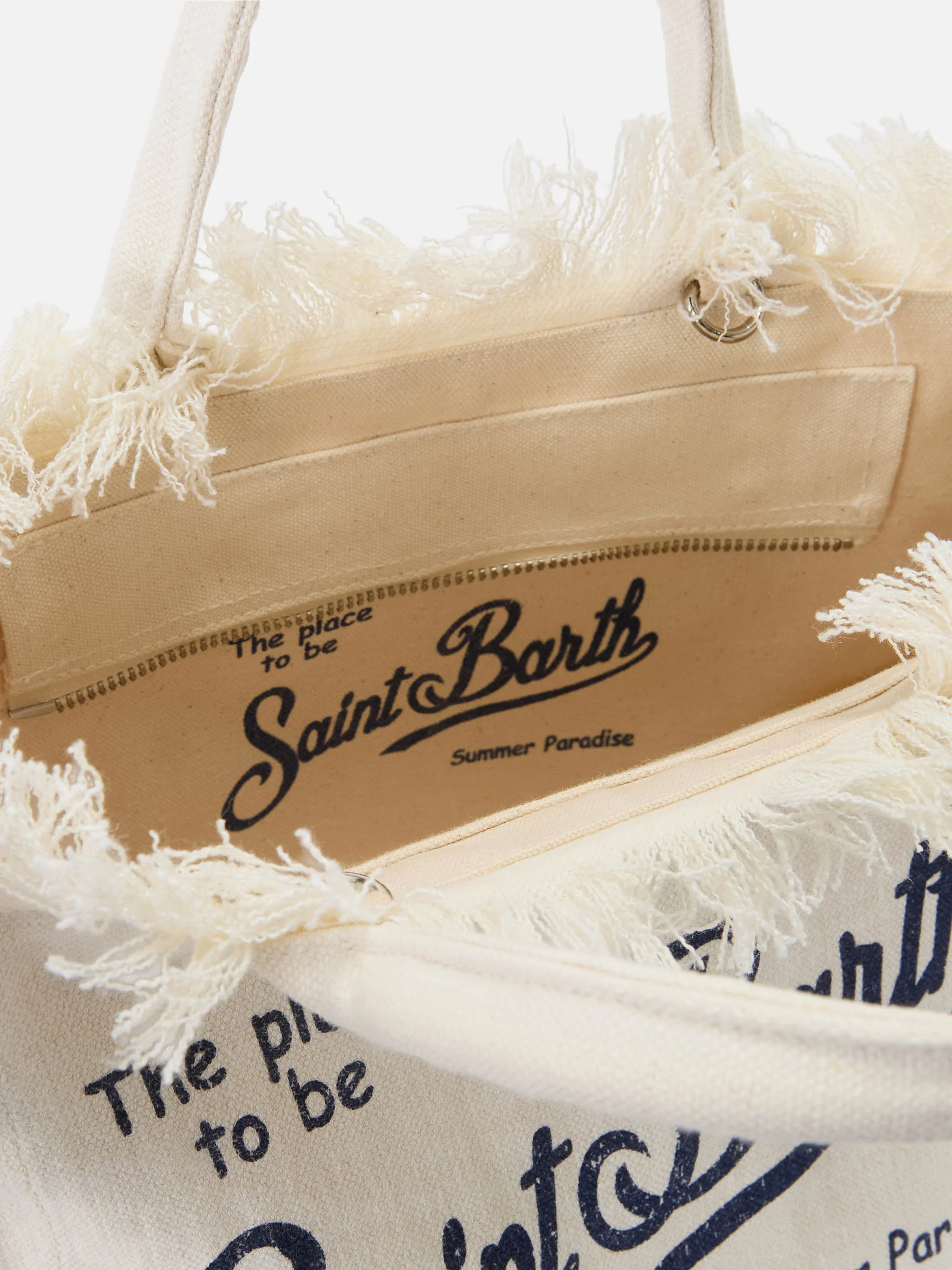 Borsa Colette in lino bianco tinta unita - Image 4