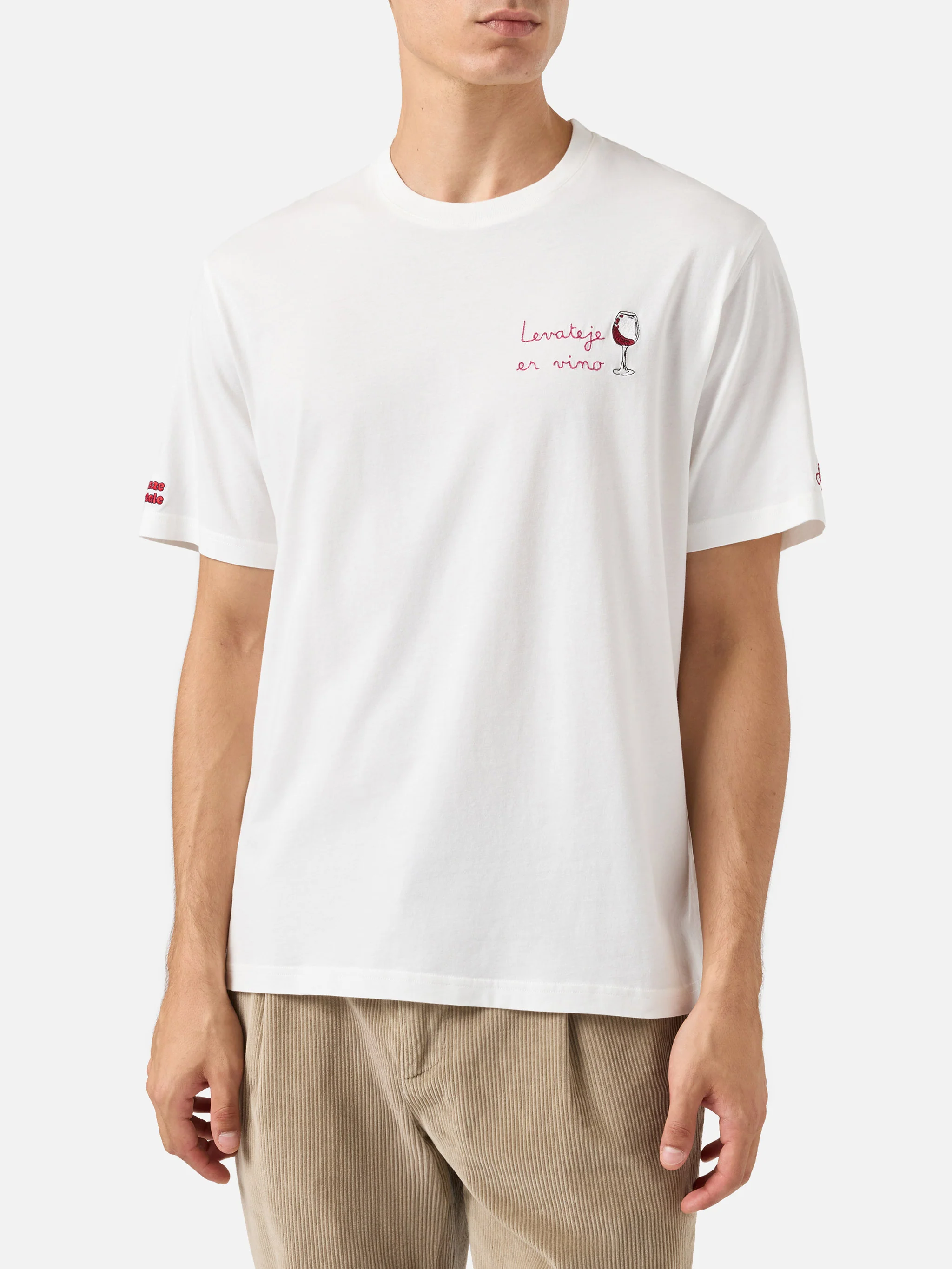 T-shirt Arnott Warm in cotone invernale con ricamo Levateje er vino! | VACANZE DI NATALE SPECIAL EDITION - Image 3