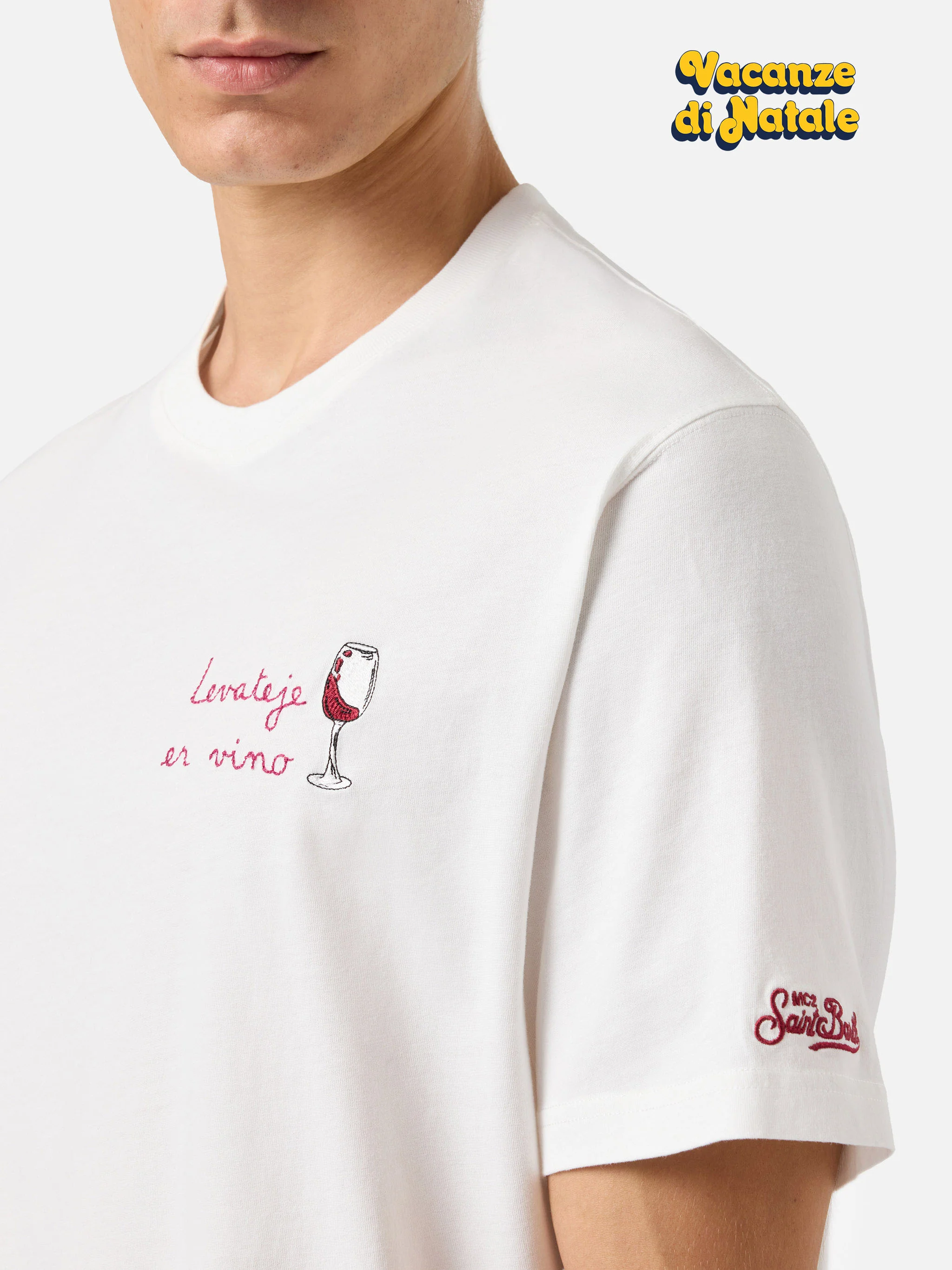 T-shirt Arnott Warm in cotone invernale con ricamo Levateje er vino! | VACANZE DI NATALE SPECIAL EDITION - Image 4
