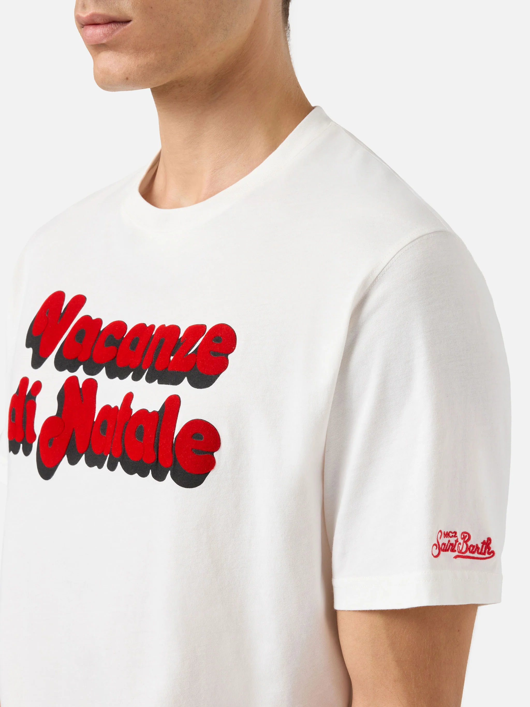 T-shirt Arnott Warm in cotone invernale con stampa flock locandina film | VACANZE DI NATALE SPECIAL EDITION - Image 3