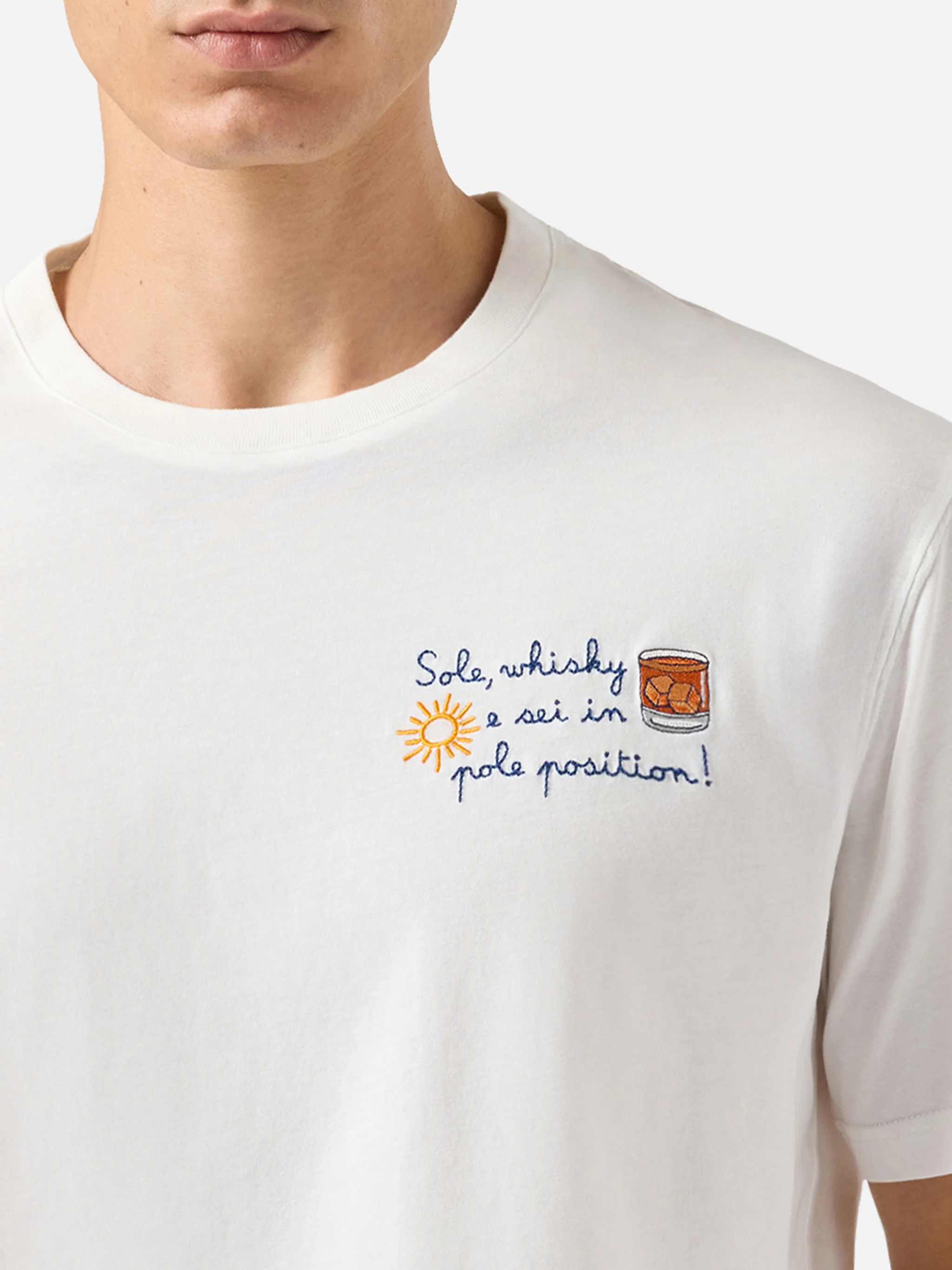 T-shirt Arnott Warm in cotone invernale con ricamo Sole whisky e sei in pole position! | VACANZE DI NATALE SPECIAL EDITION - Image 2