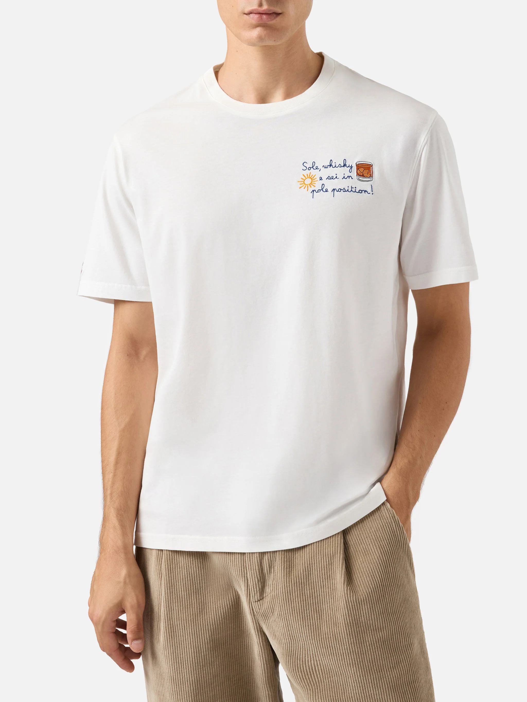 T-shirt Arnott Warm in cotone invernale con ricamo Sole whisky e sei in pole position! | VACANZE DI NATALE SPECIAL EDITION - Image 3